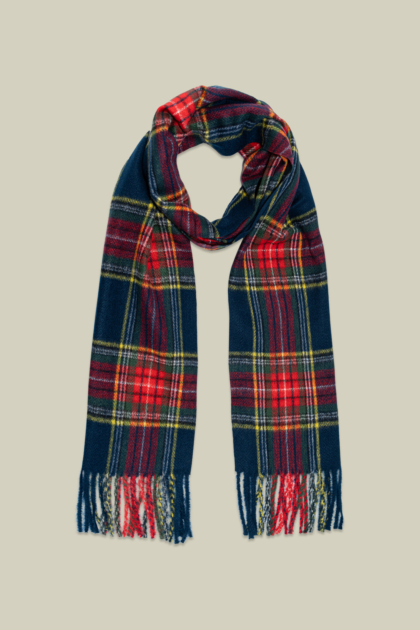 Men's tartan pattern scarf
