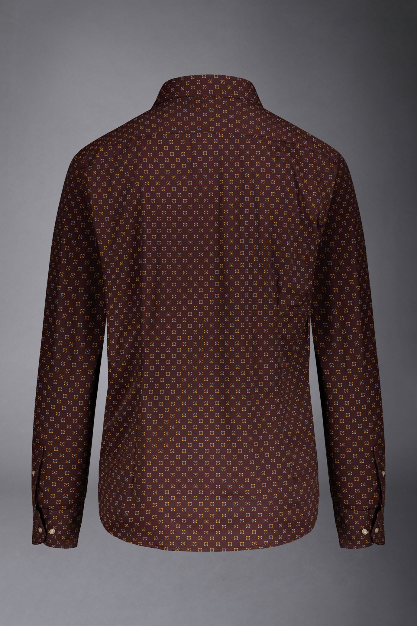 Classic genderless technical comfort fit shirt patterned fabric image number 5