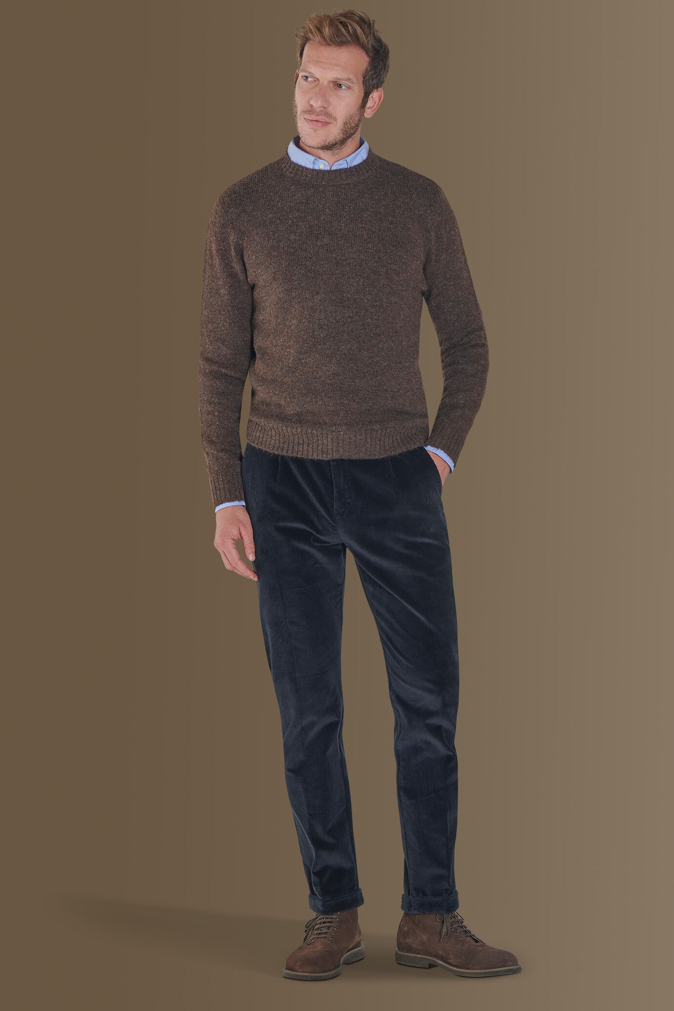 Pantalone uomo chino velluto a coste image number 0