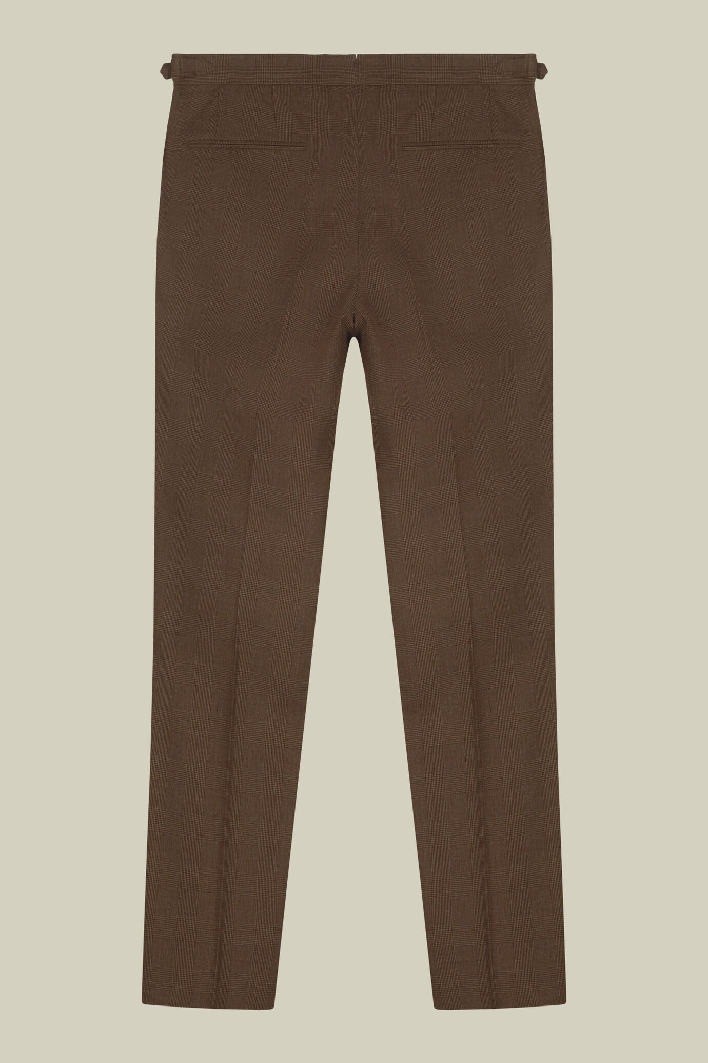 Pantaloni uomo in principe di Galles con doppia pince e fibbie laterali image number 5