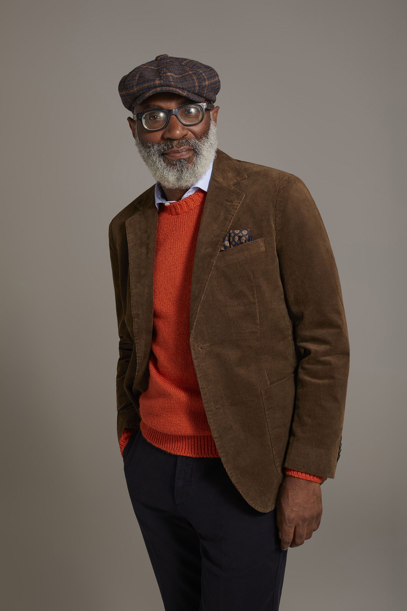 Single-breasted jacket with patch pockets in corduroy image number 0
