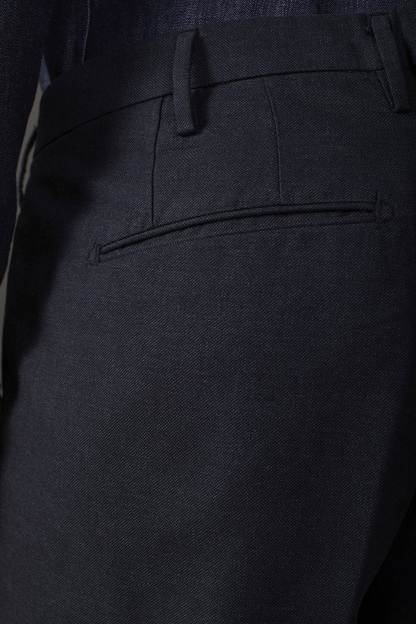 Pantalone uomo classico in twill melange regular fit image number 3