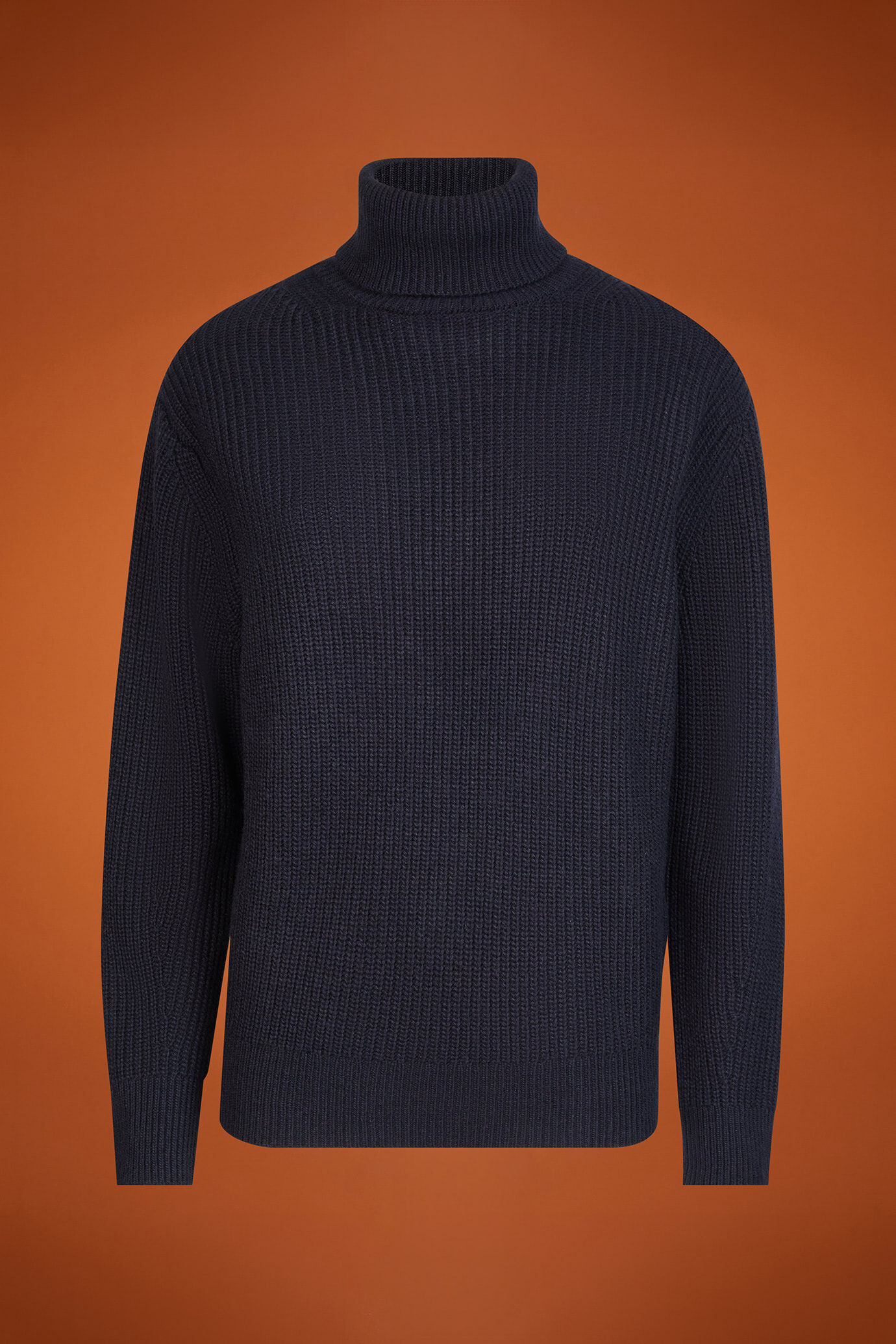 Damen-Pullover mit hohem Kragen aus englischem Rippstrick in normaler Passform image number 4