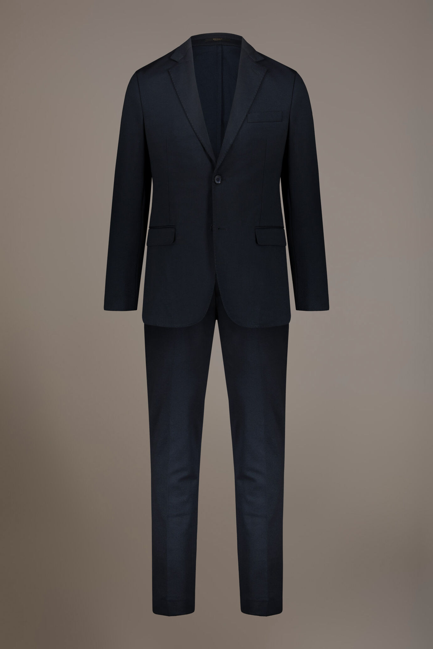 Regular fit single-breasted suit in birdseye jersey fabric image number 9