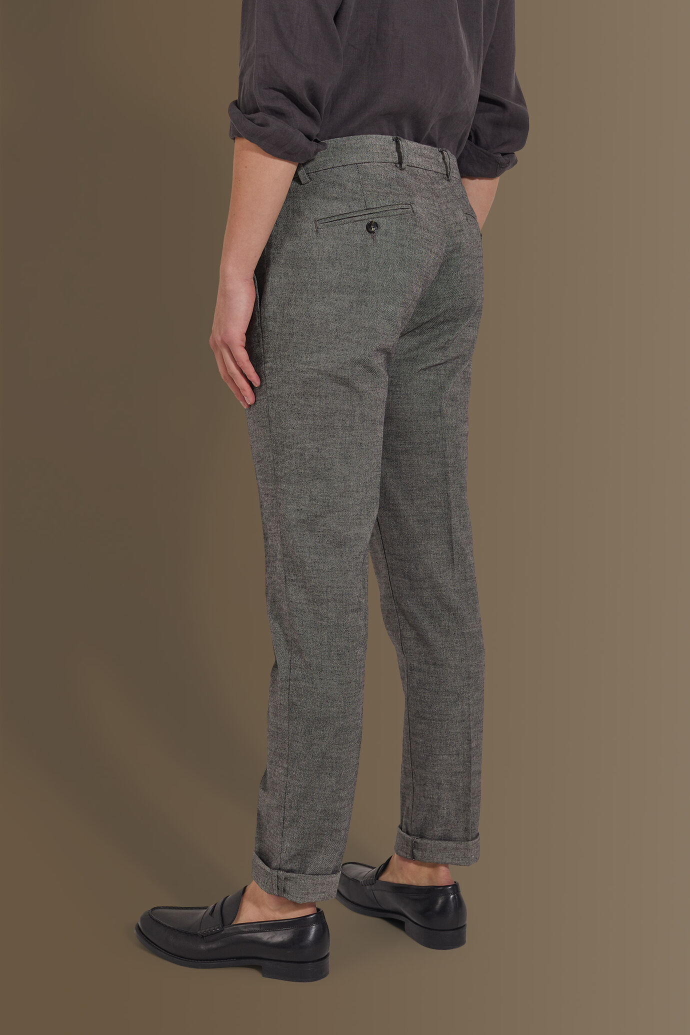 Pantalone uomo chino misto Lino image number 2