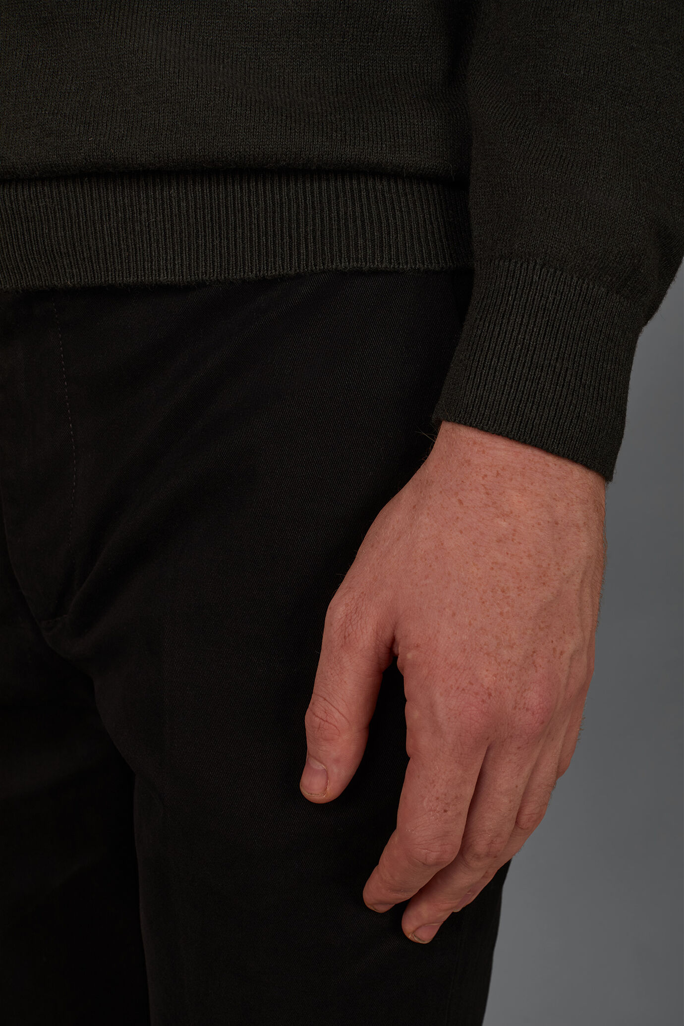 Maglia uomo dolcevita in misto lana e cotone regular fit image number 3