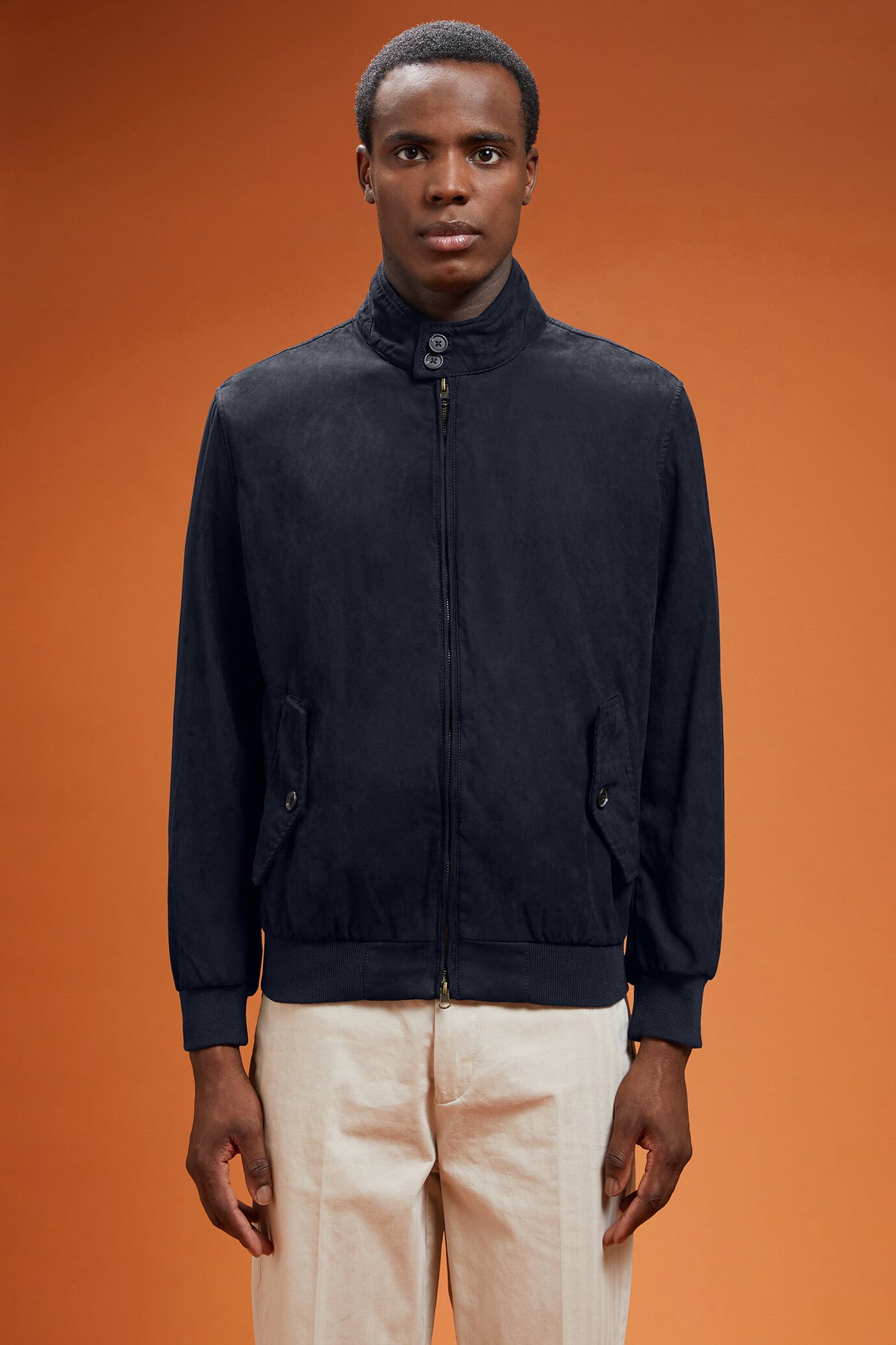 Men's unlined jacket with eco-suede fabric image number 0