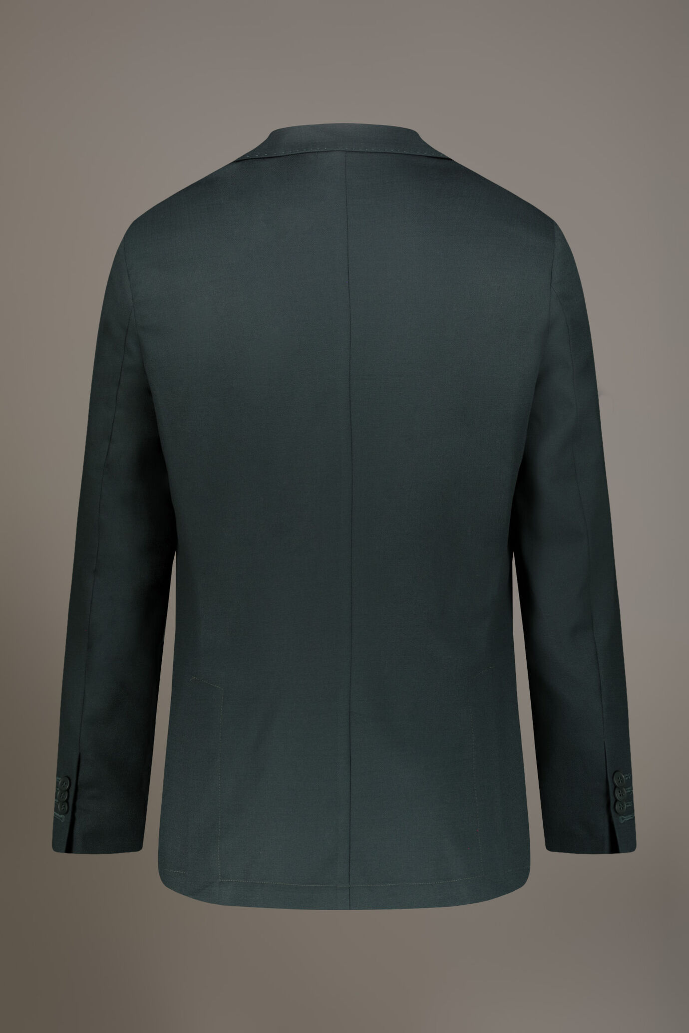 Single-breasted jacket with flap pockets in solid color dobby fabric image number 6