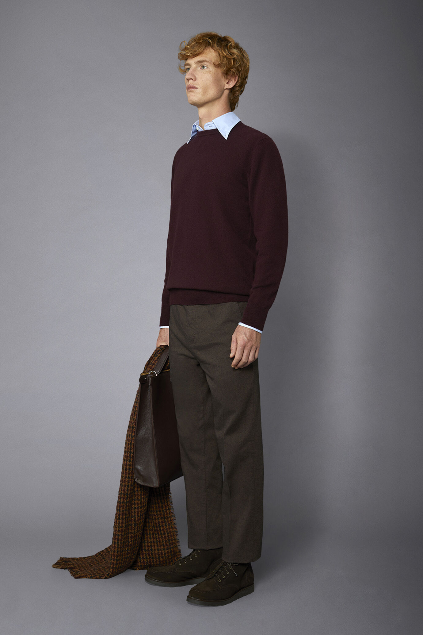 Maglia uomo girocollo in 100% lana merino extrafine lanerossi regular fit image number 1