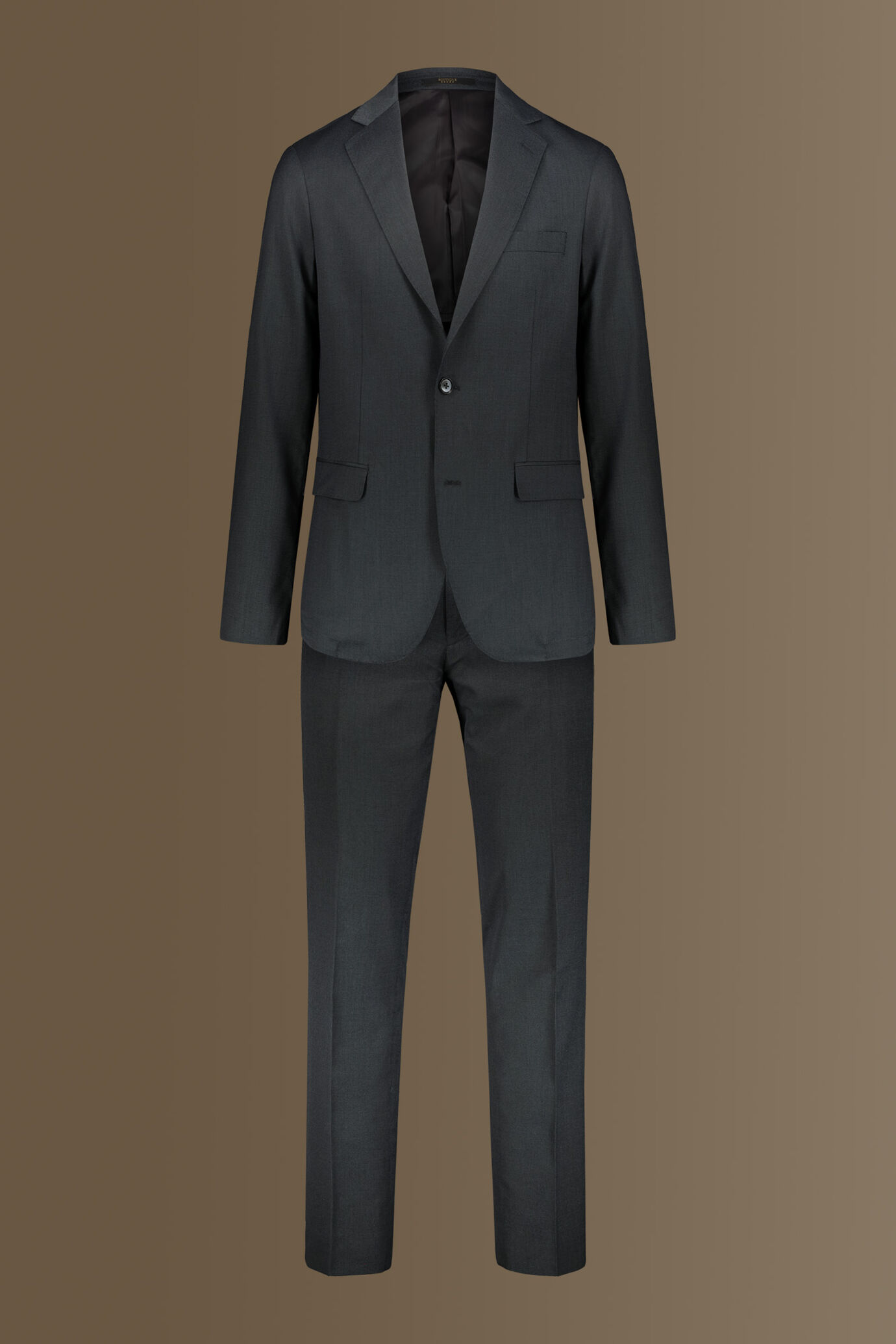 Abito uomo monopetto con pantalone senza pinces tessuto microfantasia image number 9