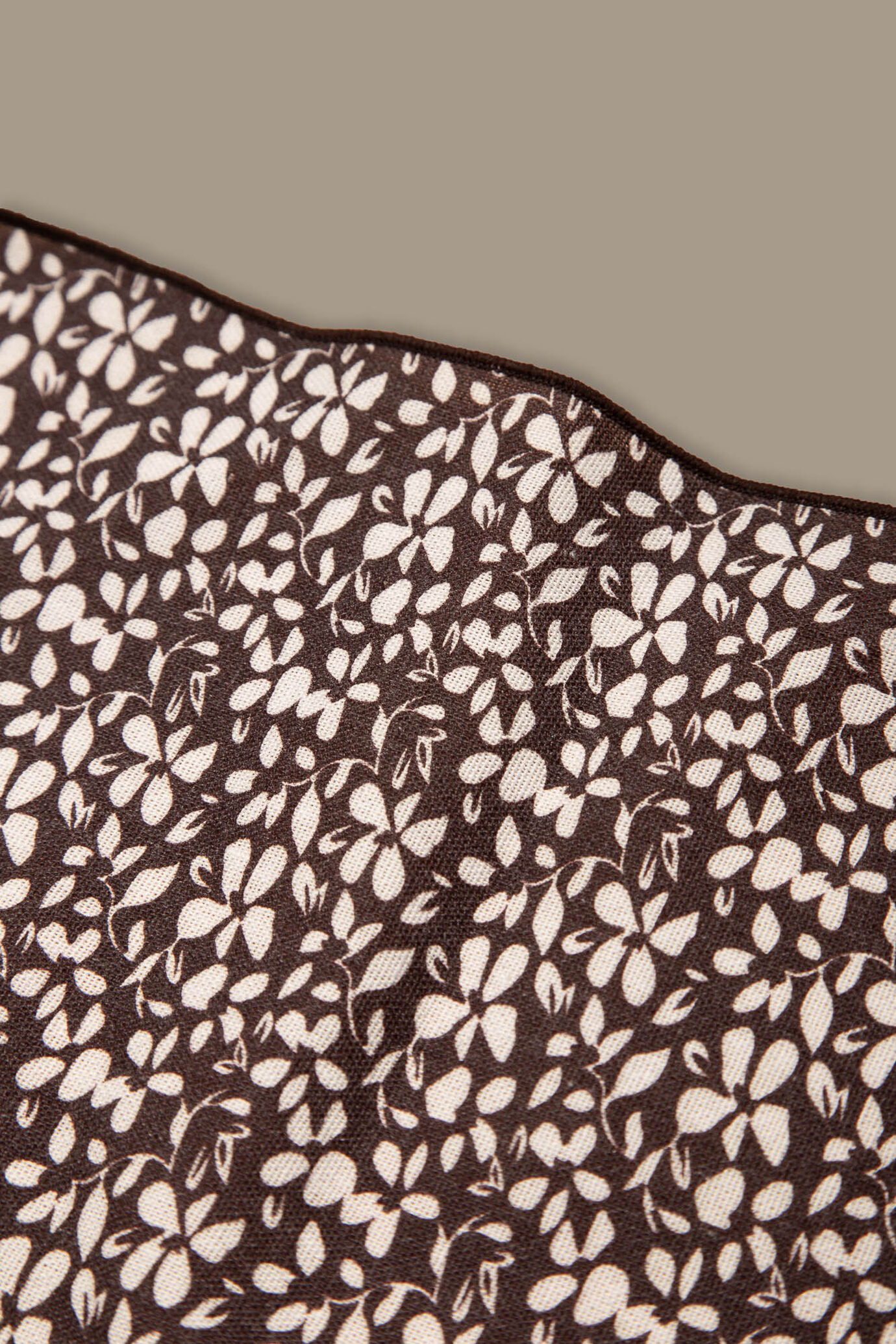 Pochette floreale uomo misto lino blue o moro image number 1