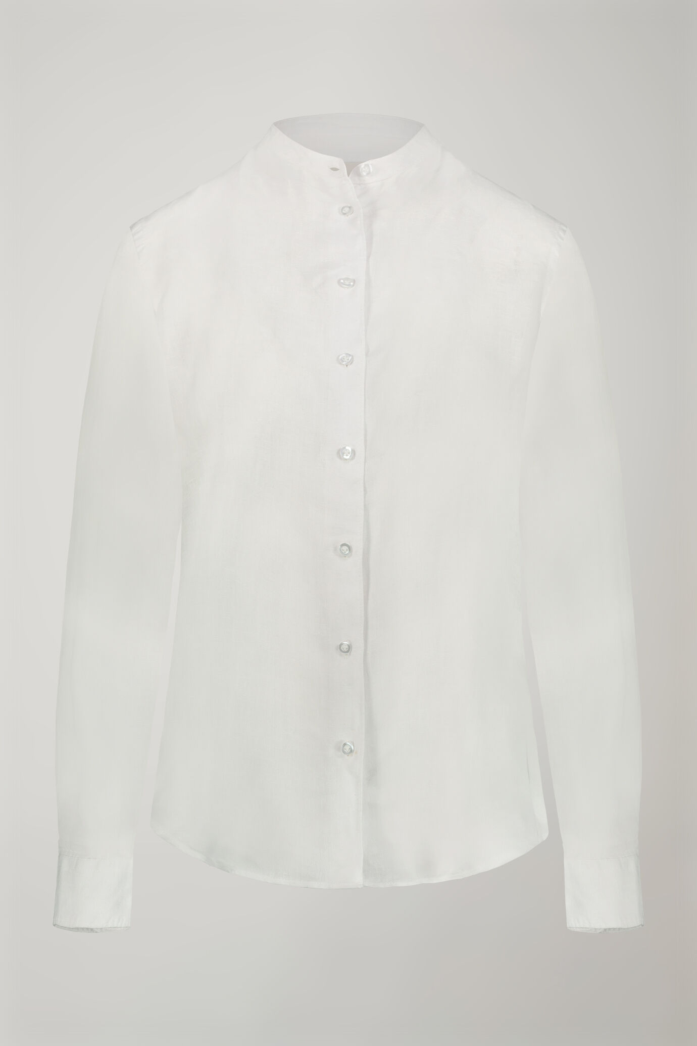 Camicia donna con collo coreano 100% lino image number 4