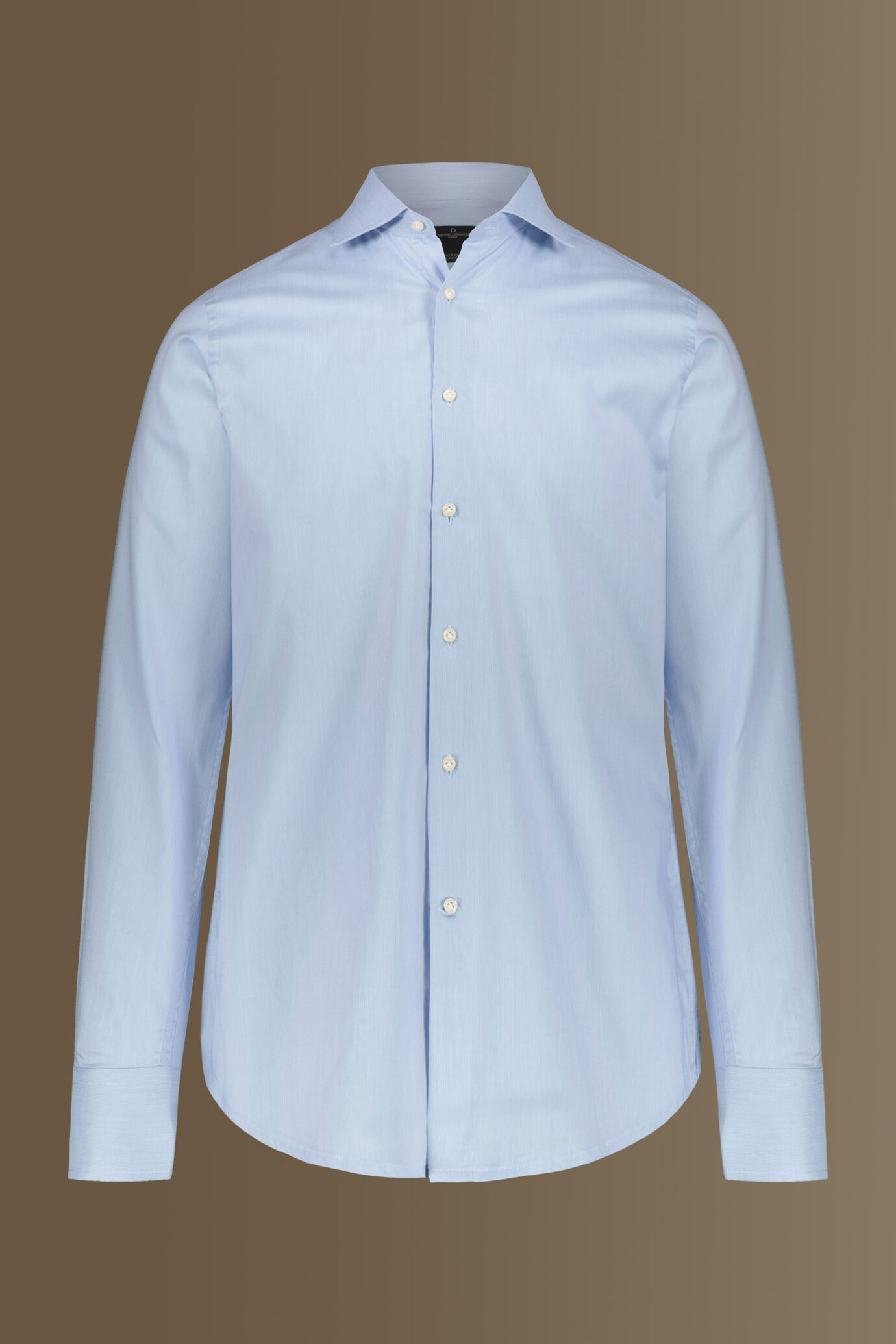 French collar classic shirt yarn dyed thin stripes image number 0
