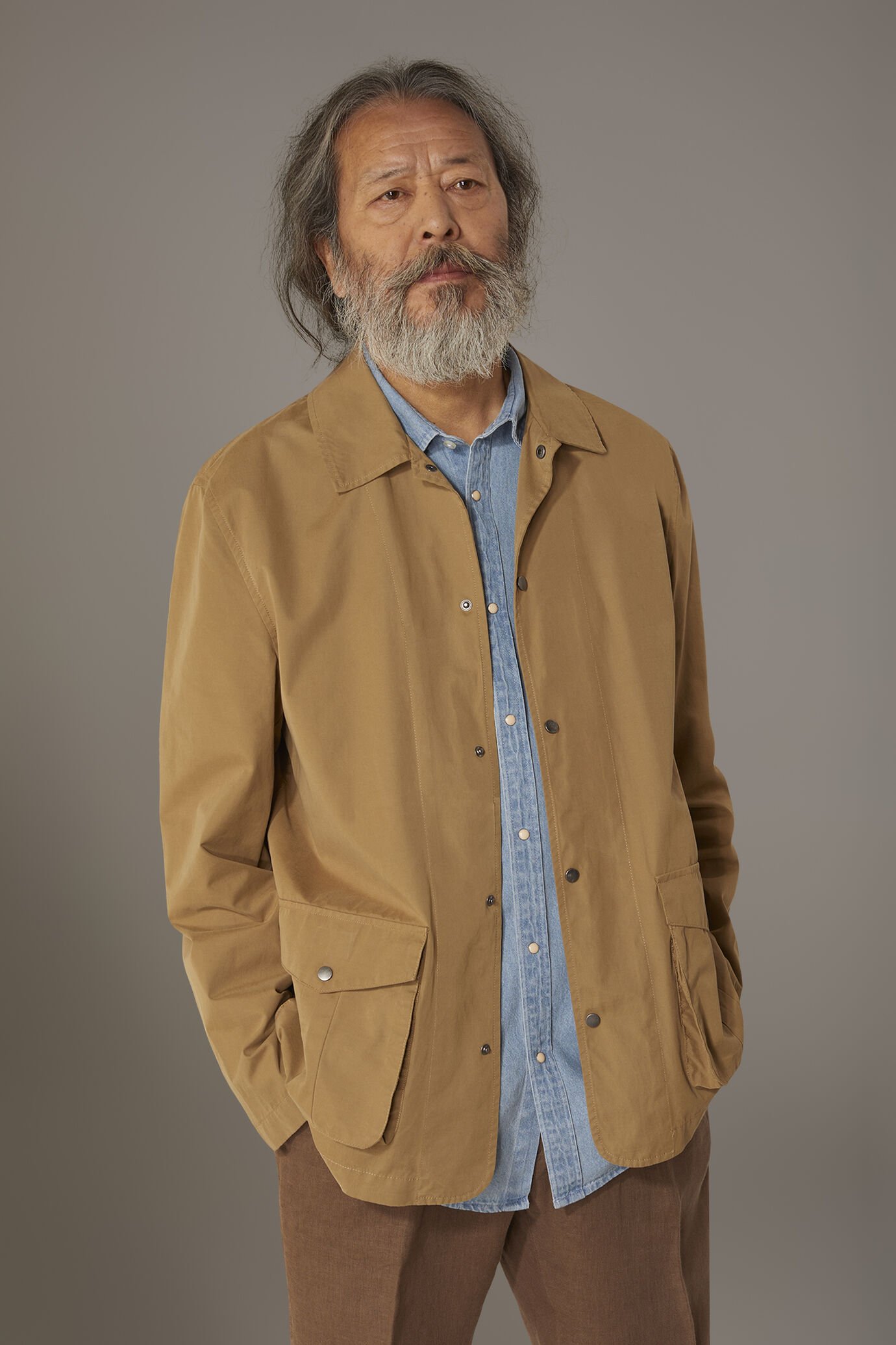 Veste en tissu enduit avec boutons image number 1