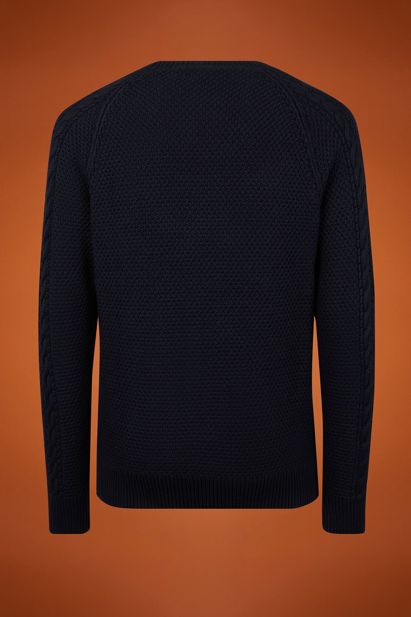 Maglia uomo girocollo 100% cotone lavorazione intrecciata regular fit image number 5