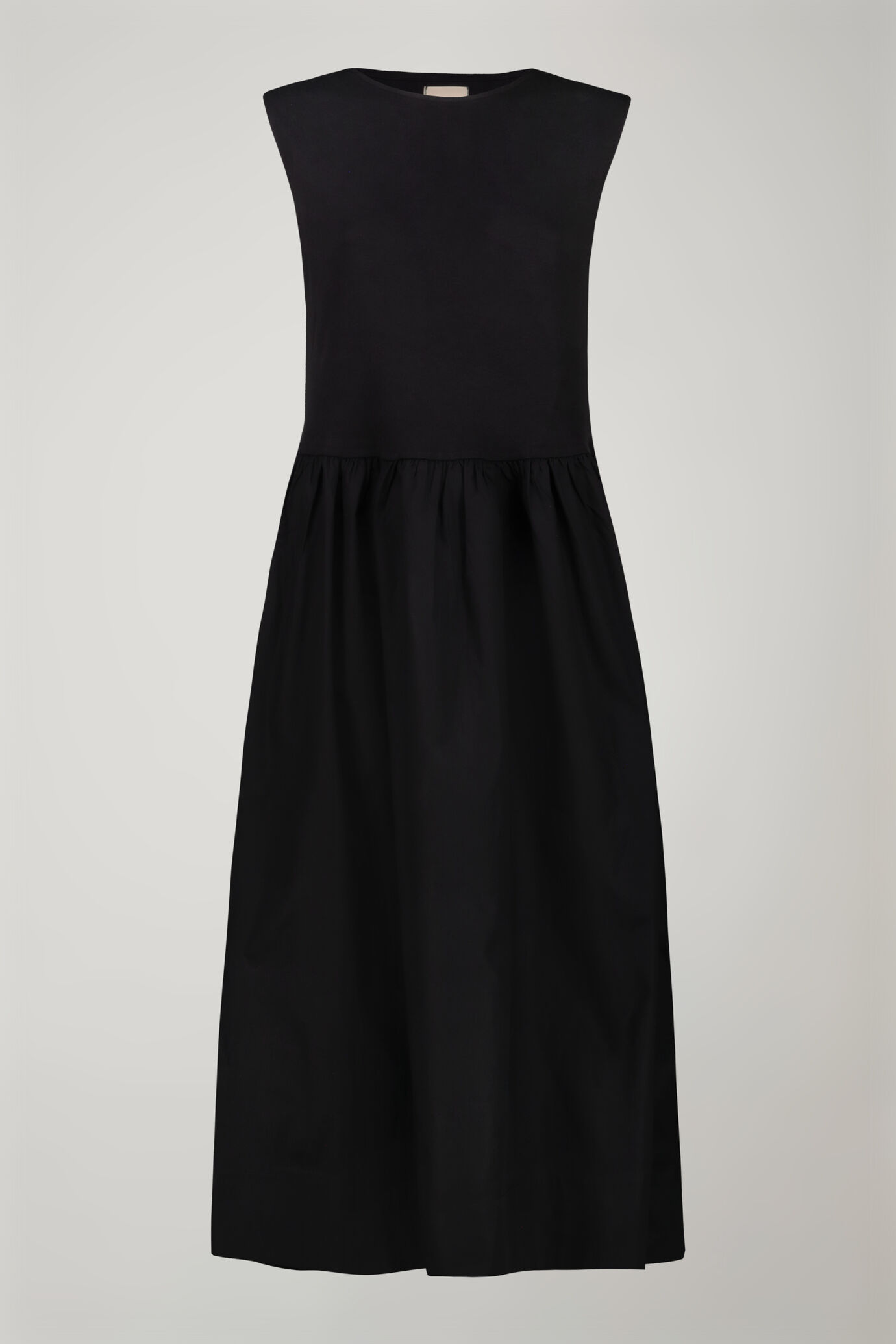 Abito midi donna smanicato 100% cotone in jersey regular fit image number 4