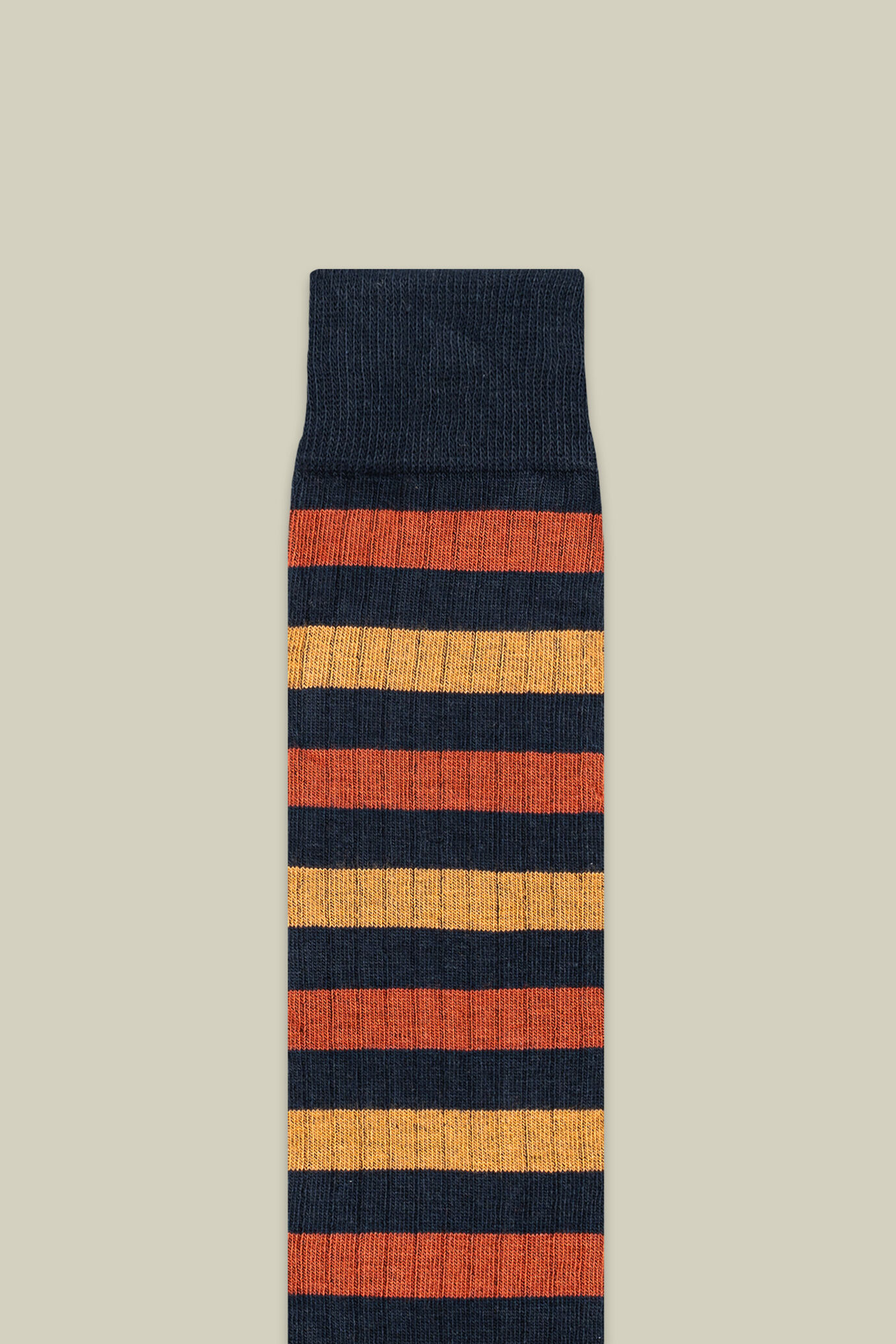 Herren-Socken aus glatt gestricktem Material mit horizontalen Streifen image number 2