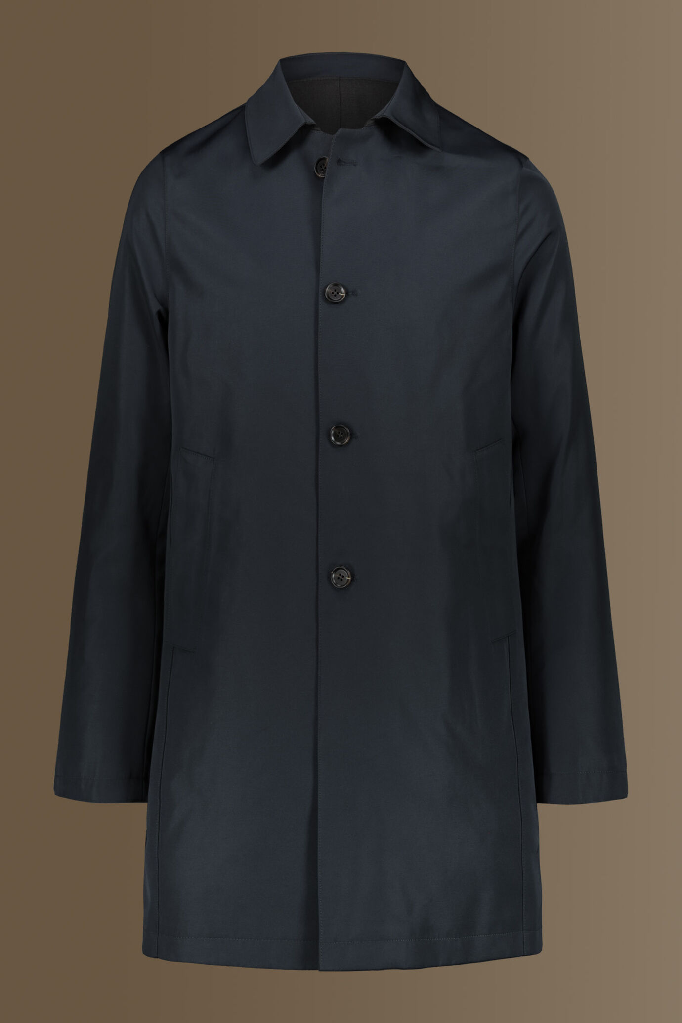 Coated wool blend double face raincoat image number 5