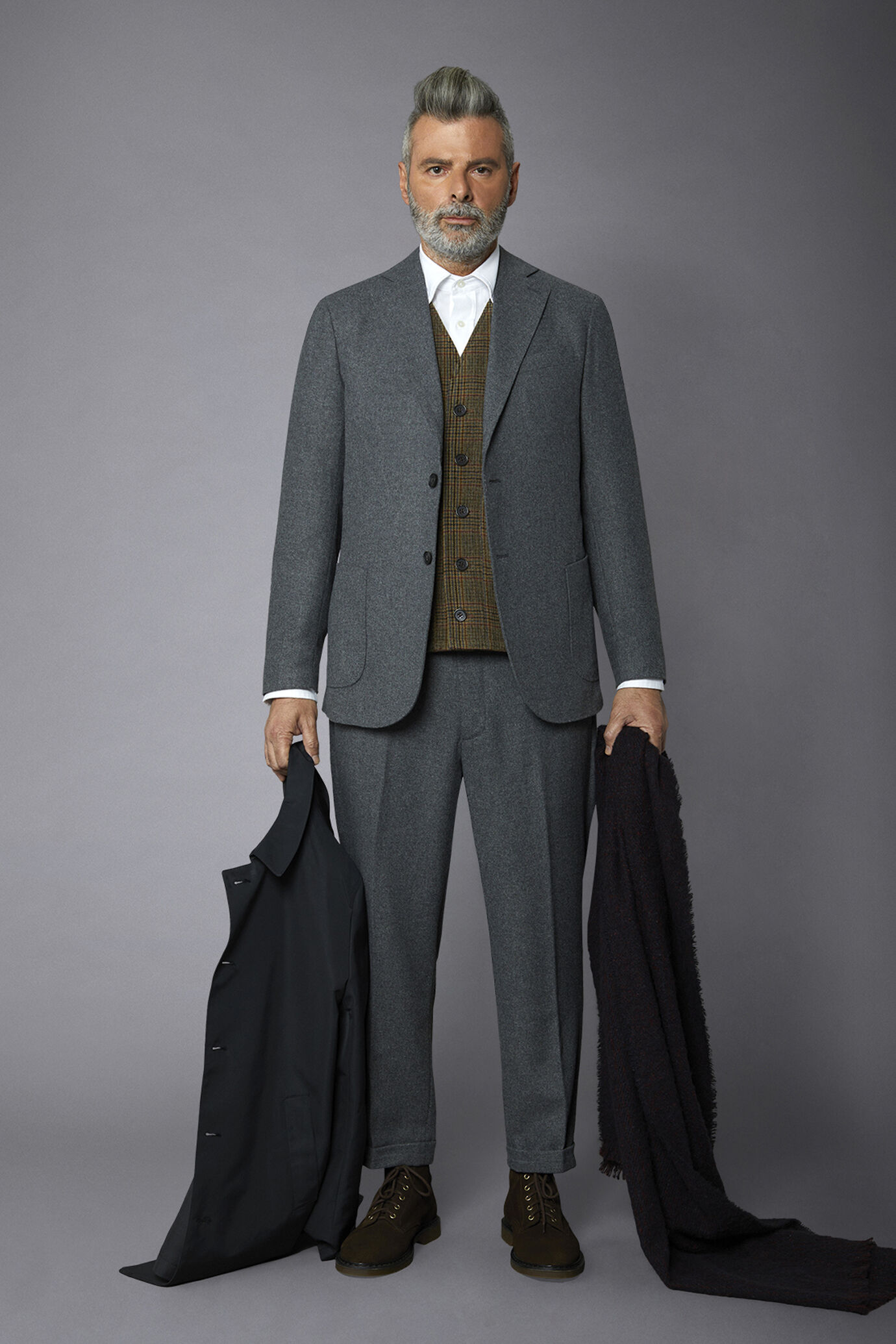Giacca uomo monopetto misto lana regular fit image number 0