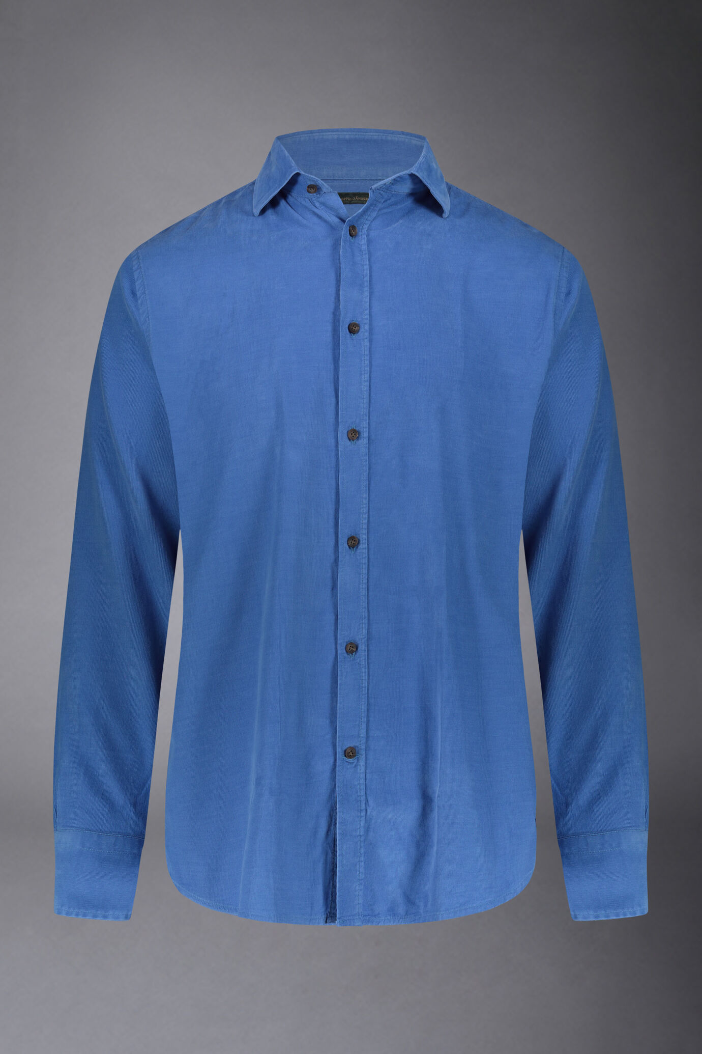 Camicia casual uomo collo francese comfort fit tessuto in velluto 1000 righe image number 4