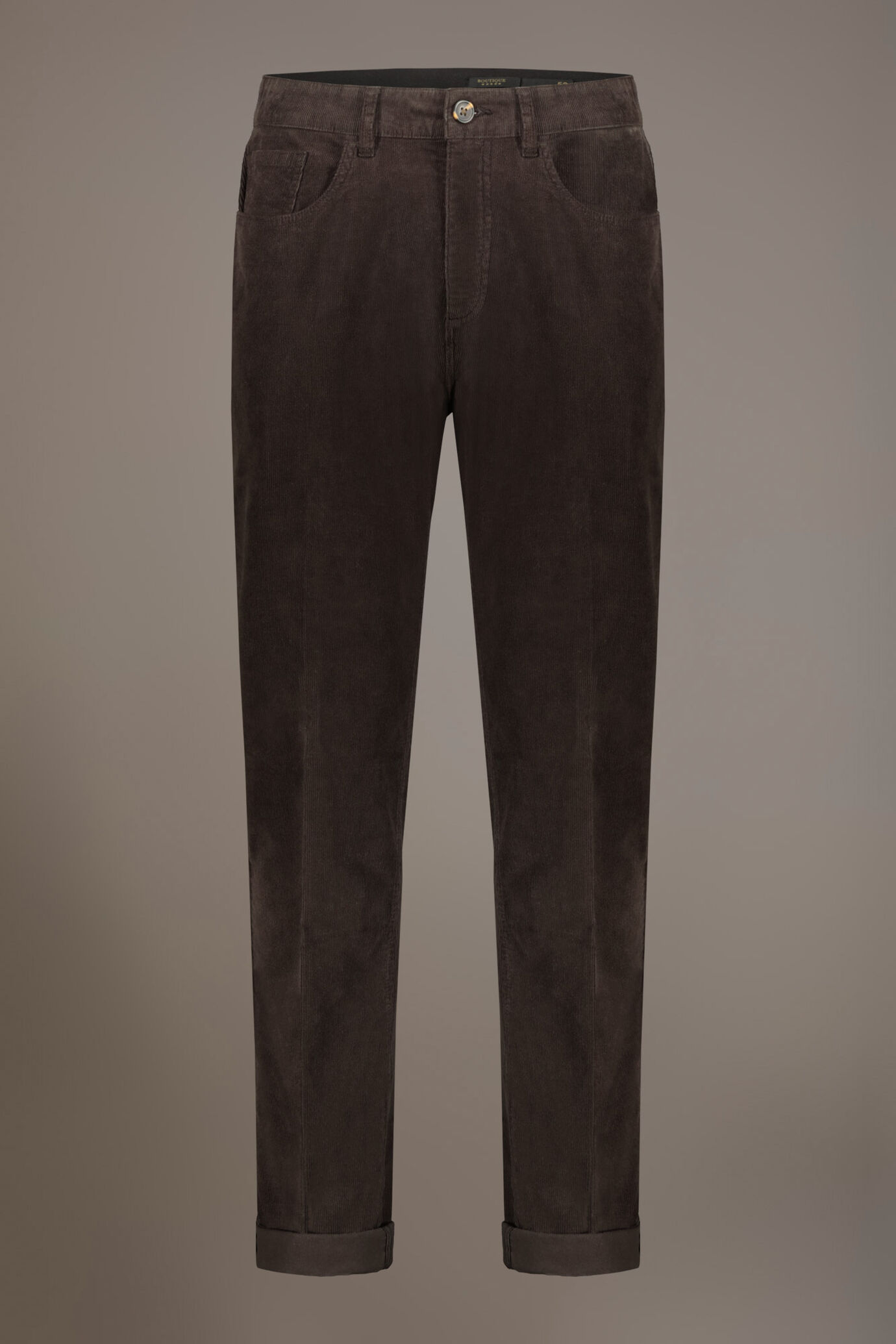 Regular fit 5 pockets trousers in corduroy fabric image number 5