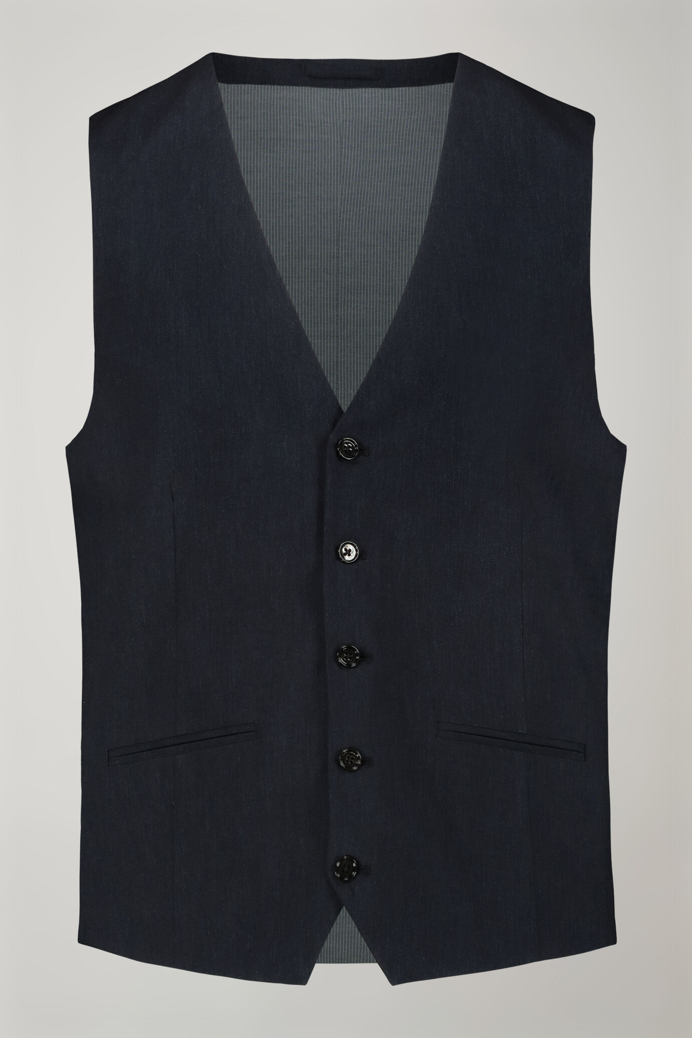 Men’s classic vest in flamed fabric regular fit image number 4