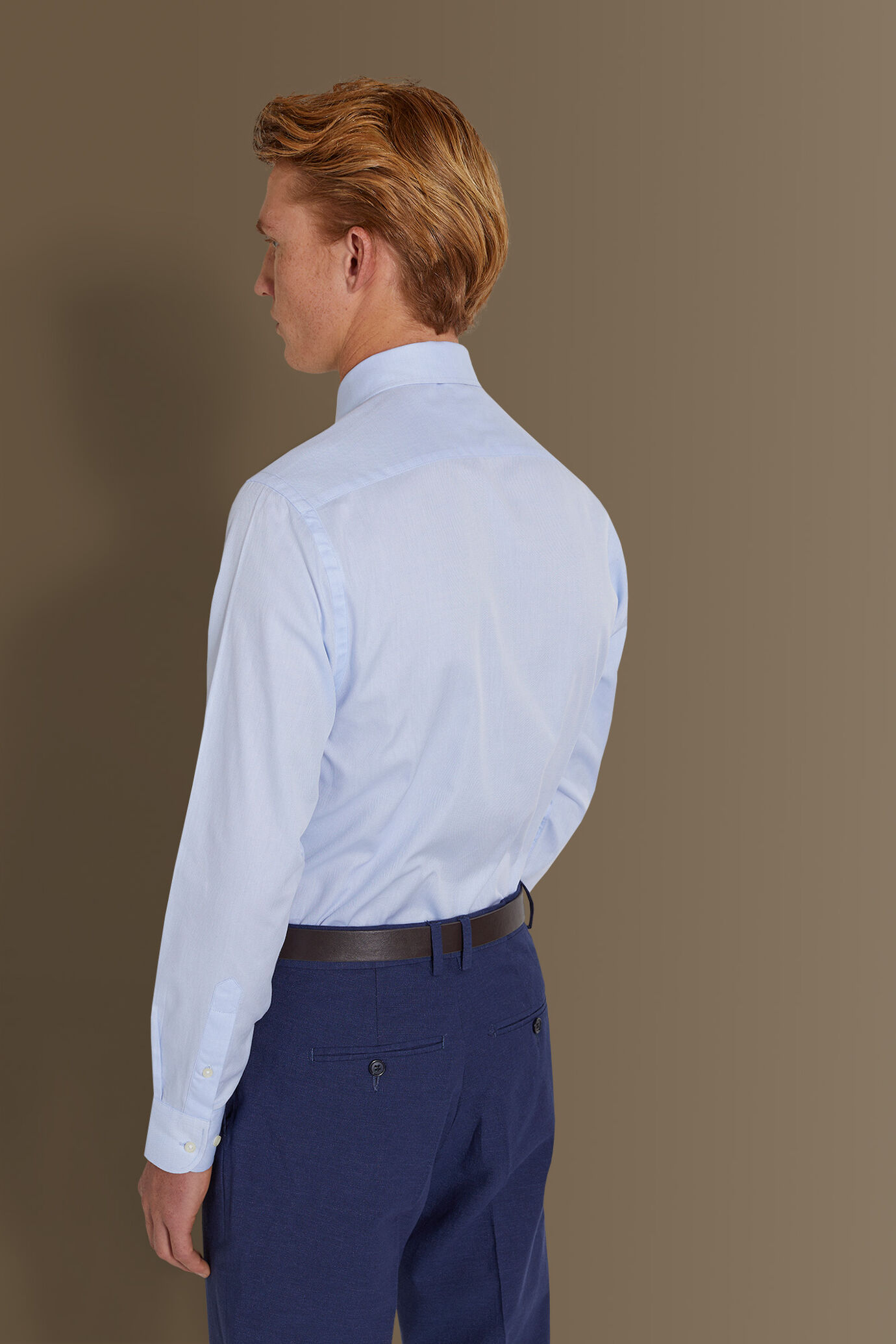 Camicia classica uomo collo francese tessuto dobby image number 2