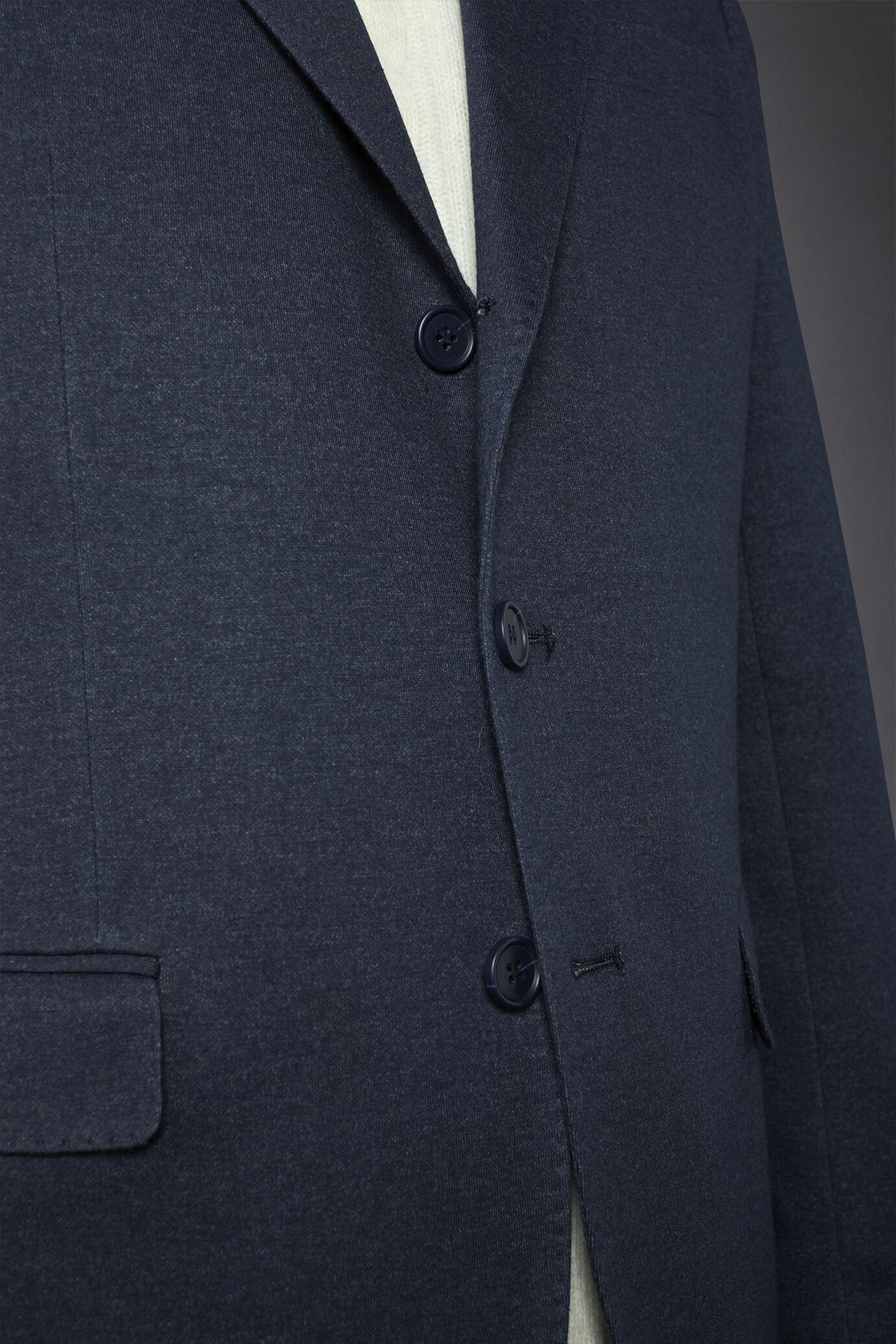 Giacca monopetto genderless in jersey stampato regular fit image number 5