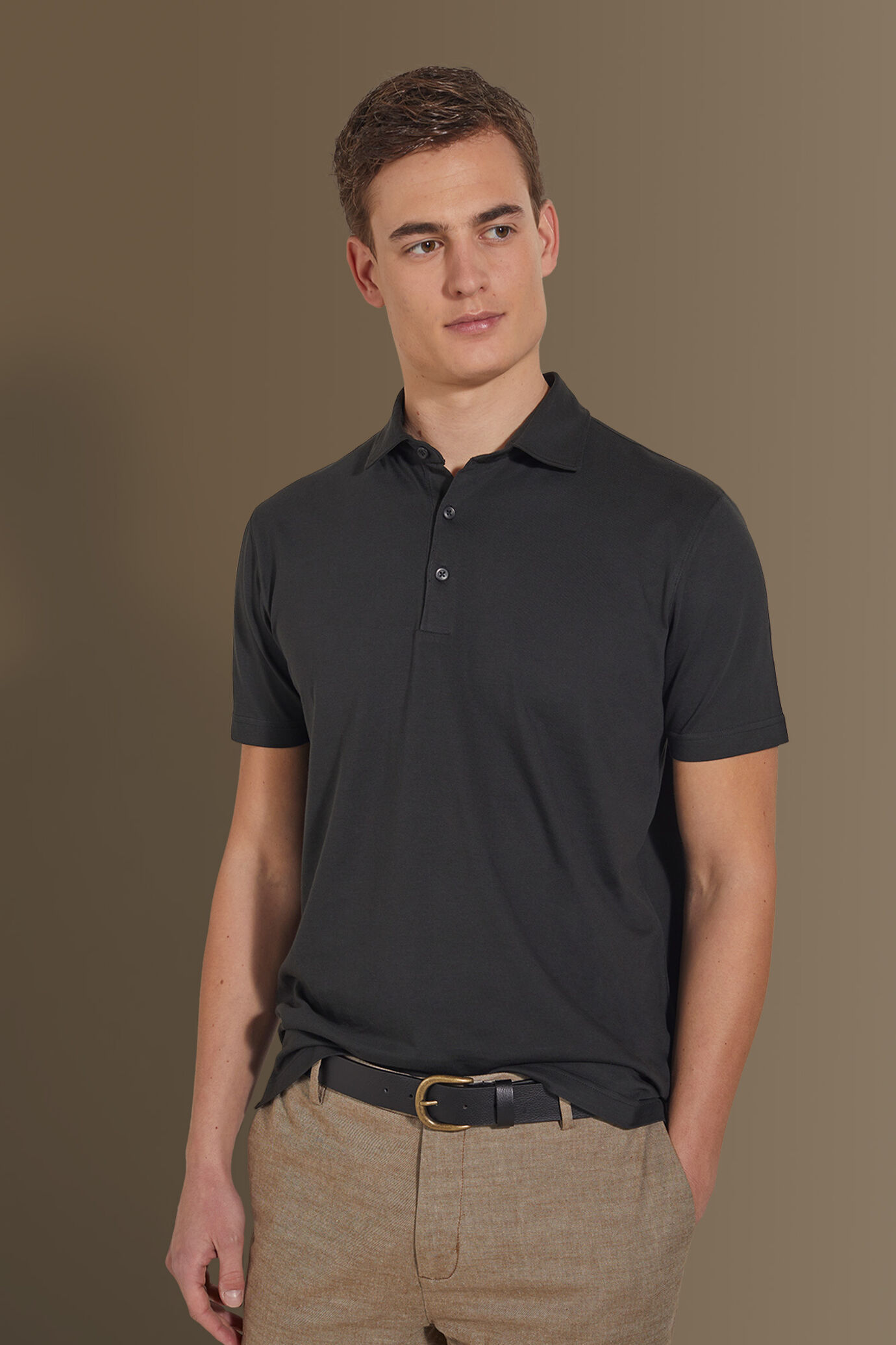 Polo manica corta uomo 100% cotone supima image number 0