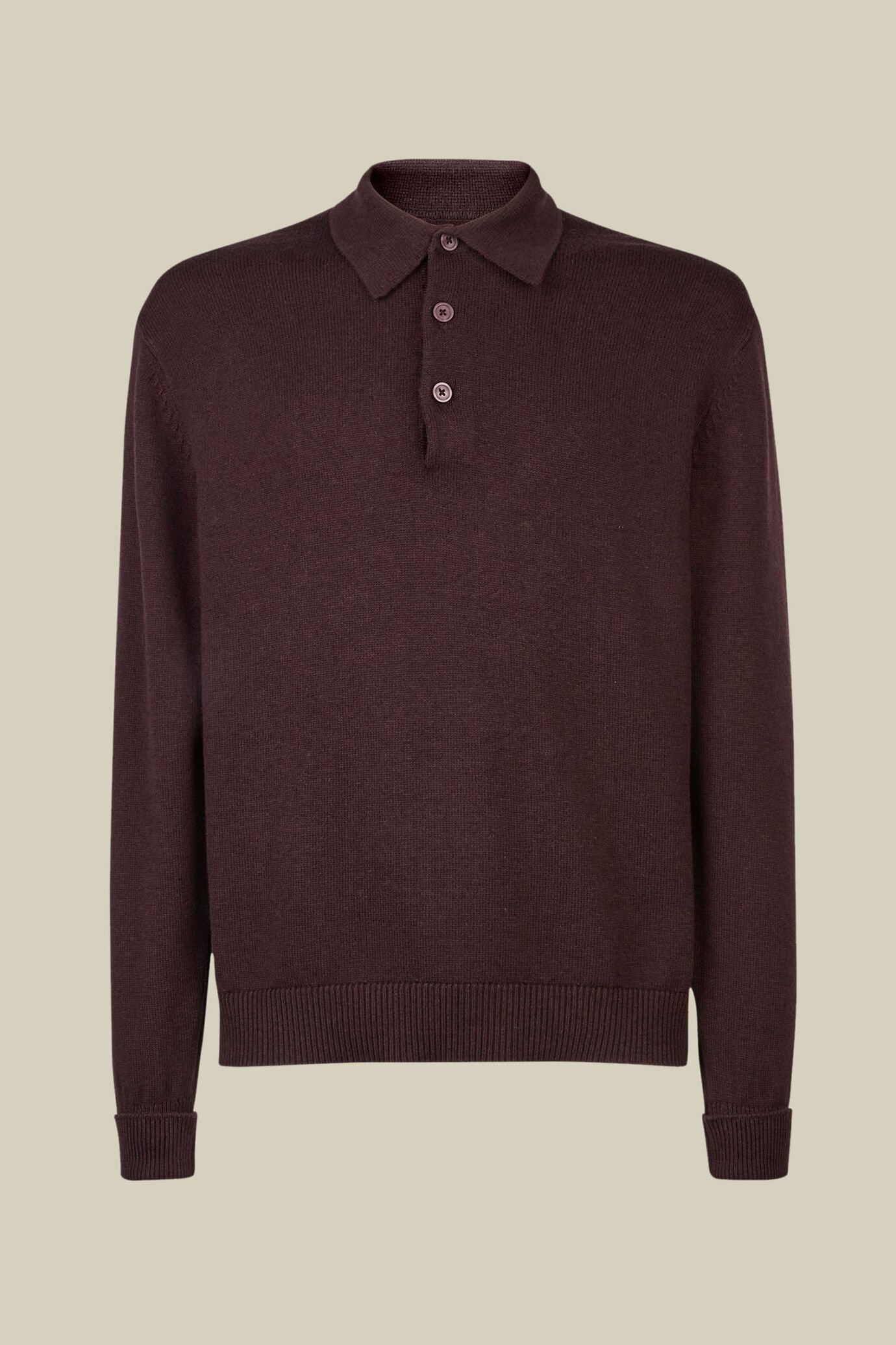 Polo uomo lana e cotone regular fit
