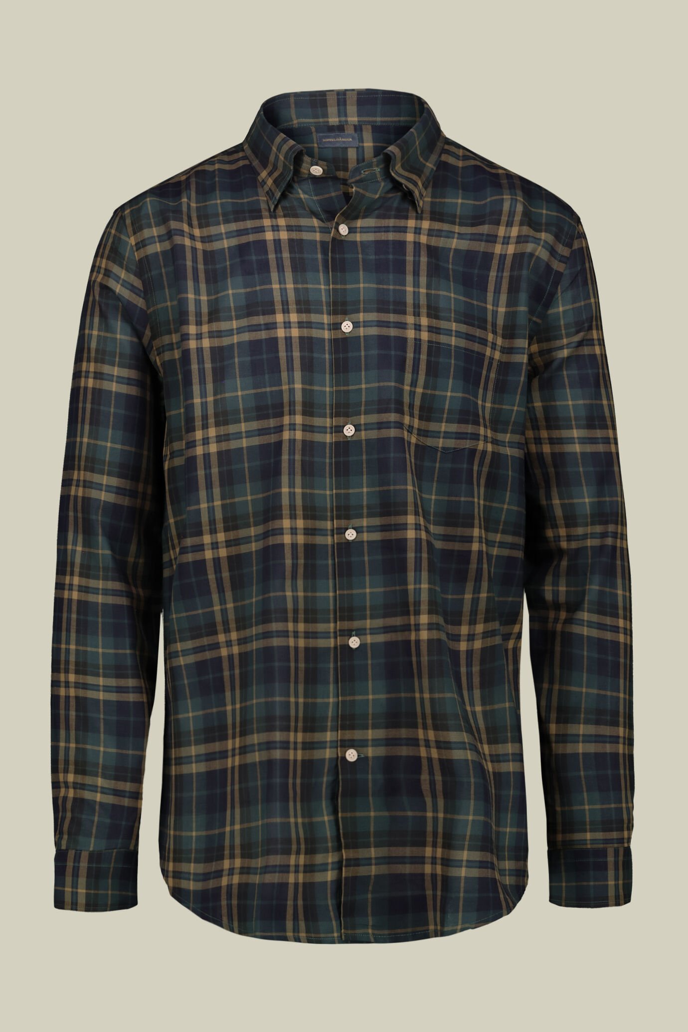 Herren-Freizeithemd mit verdecktem Button-Down-Kragen aus gewaschenem Musselin-Gewebe mit Karomuster image number 4