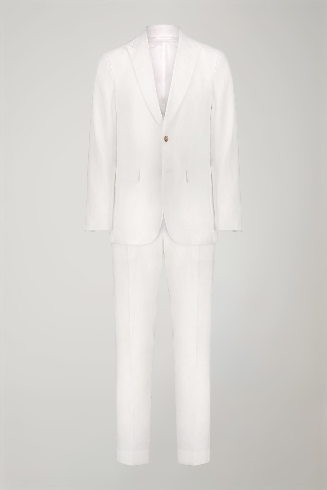 Abito uomo monopetto 100% lino regular fit image number 8