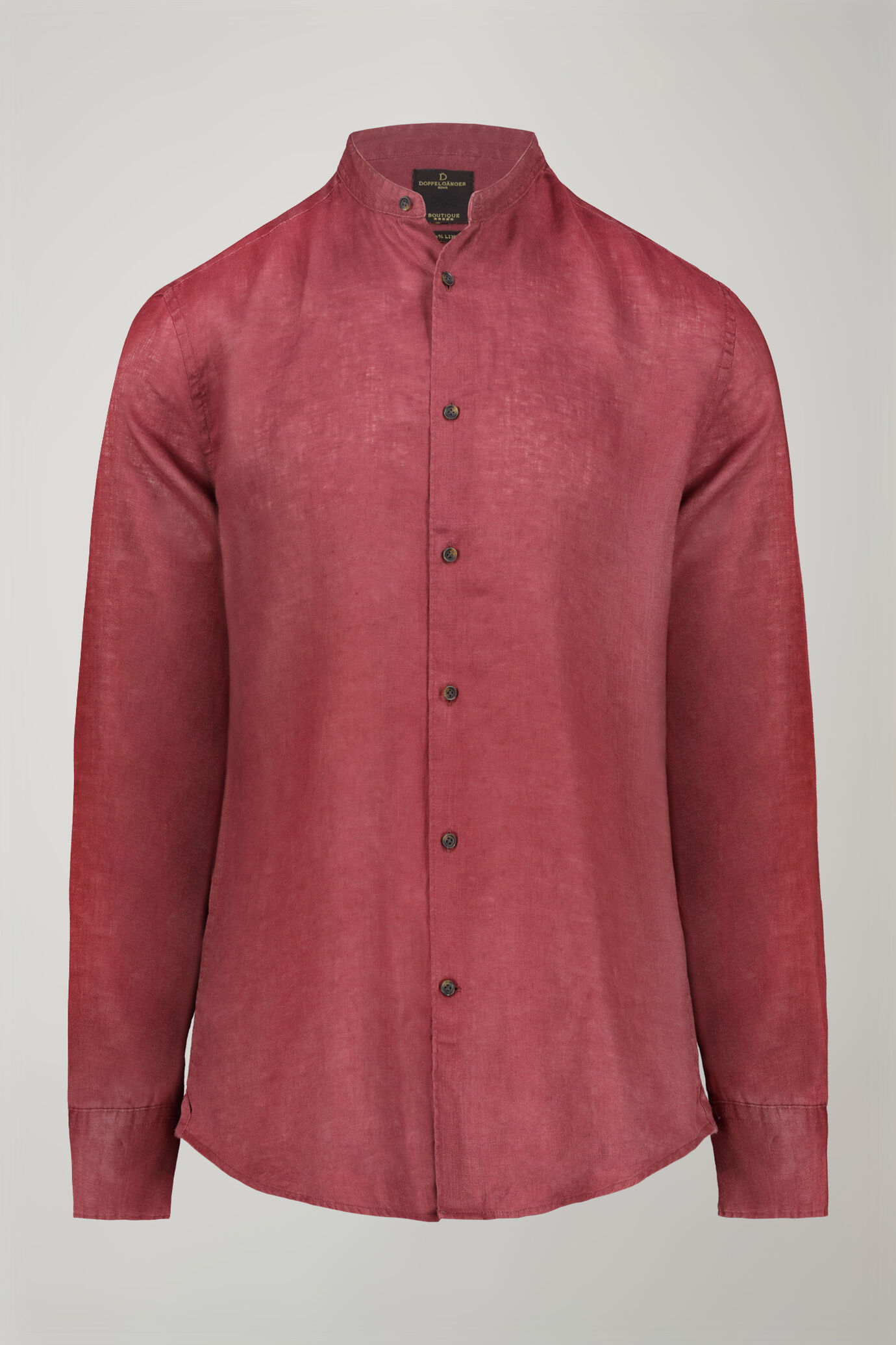 Chemise décontractée homme à col mao en 100 % lin, coupe confort image number 5