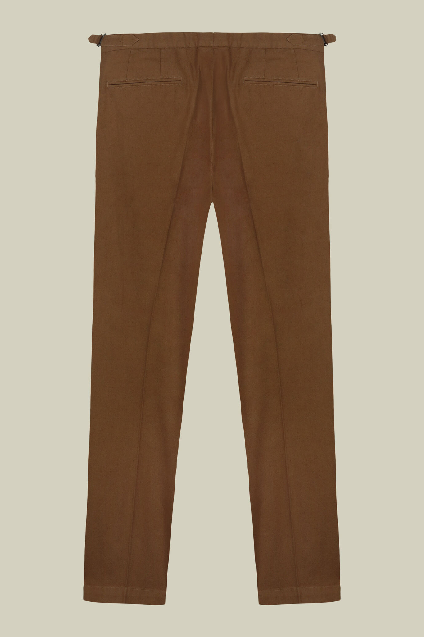 Herrenhose mit Doppelfalten und seitlichen Schnallen aus einem Baumwoll-Leinen-Gemisch image number 5