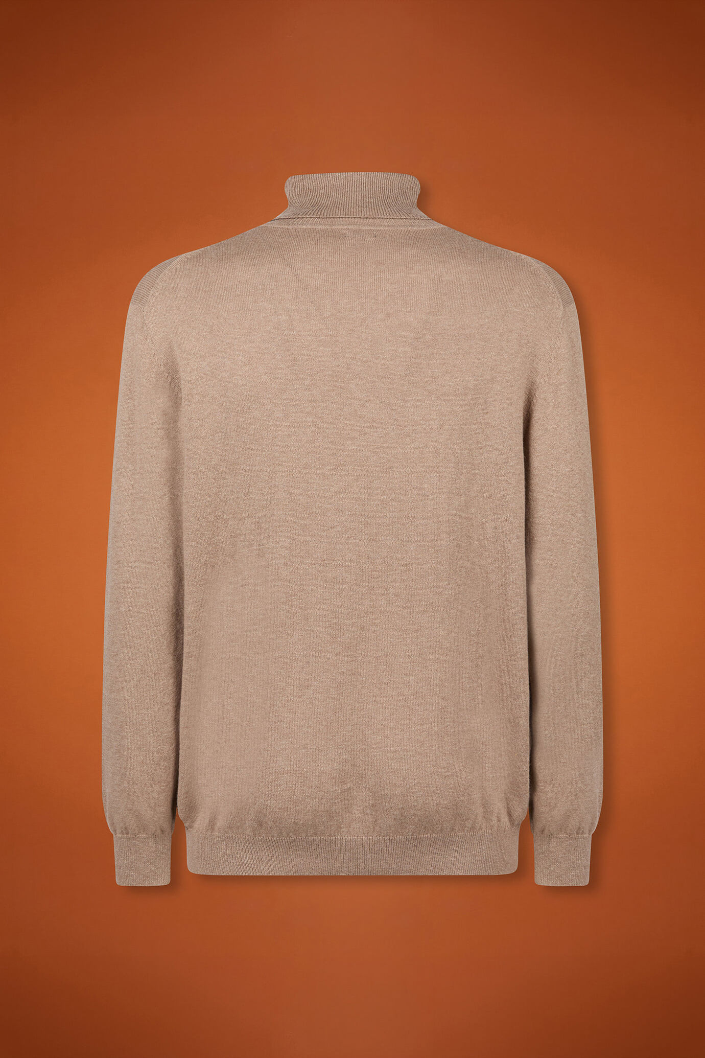 Pull homme à col montant, en laine et coton, coupe classique image number 5