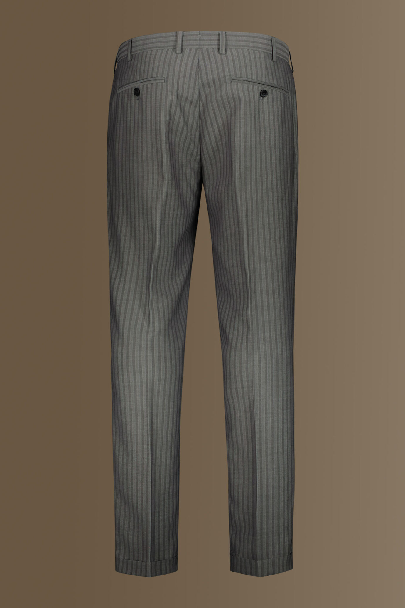 Abito monopetto uomo d'ispirazione vintage e pantalone con risvolto image number 3