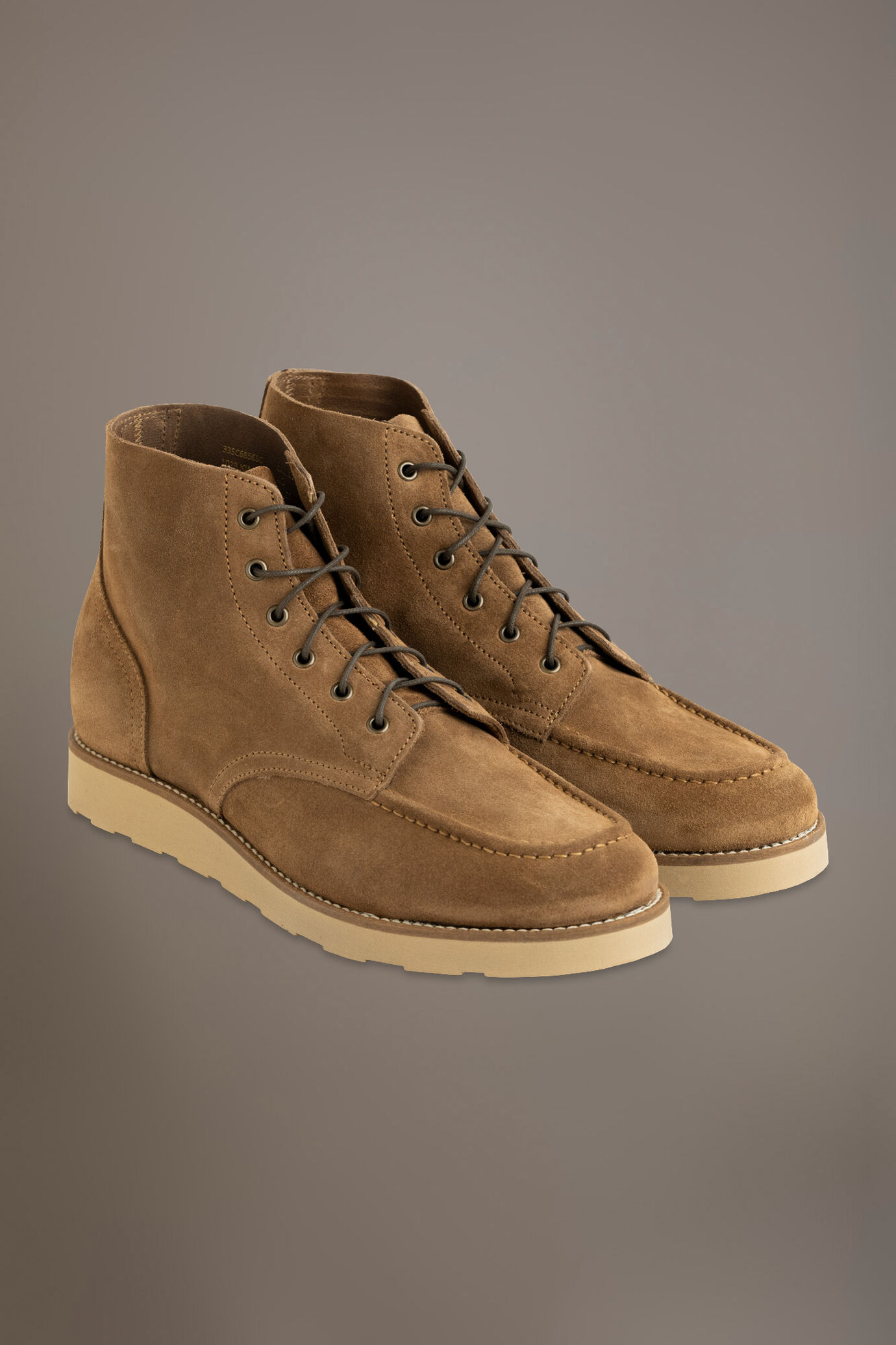 Stivali in suede uomo color cammello 100% pelle image number 0