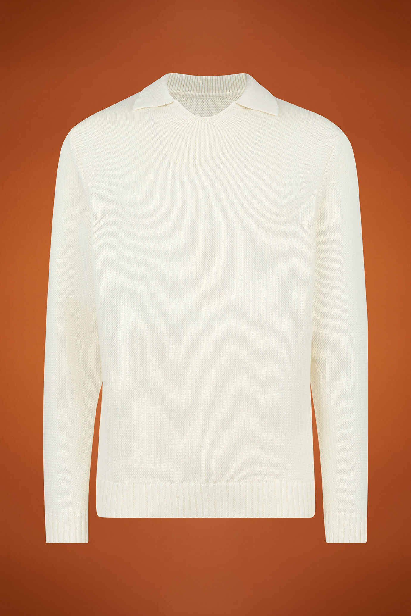 Herren-Pullover mit Derby-Kragen aus englischem Rippstrick in normaler Passform image number 4
