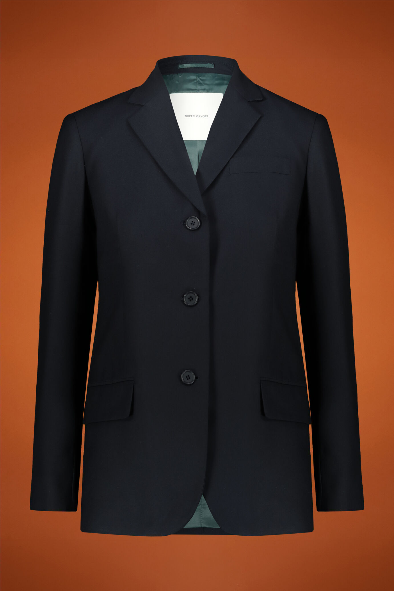 Women's three-button plain single-breasted jacket