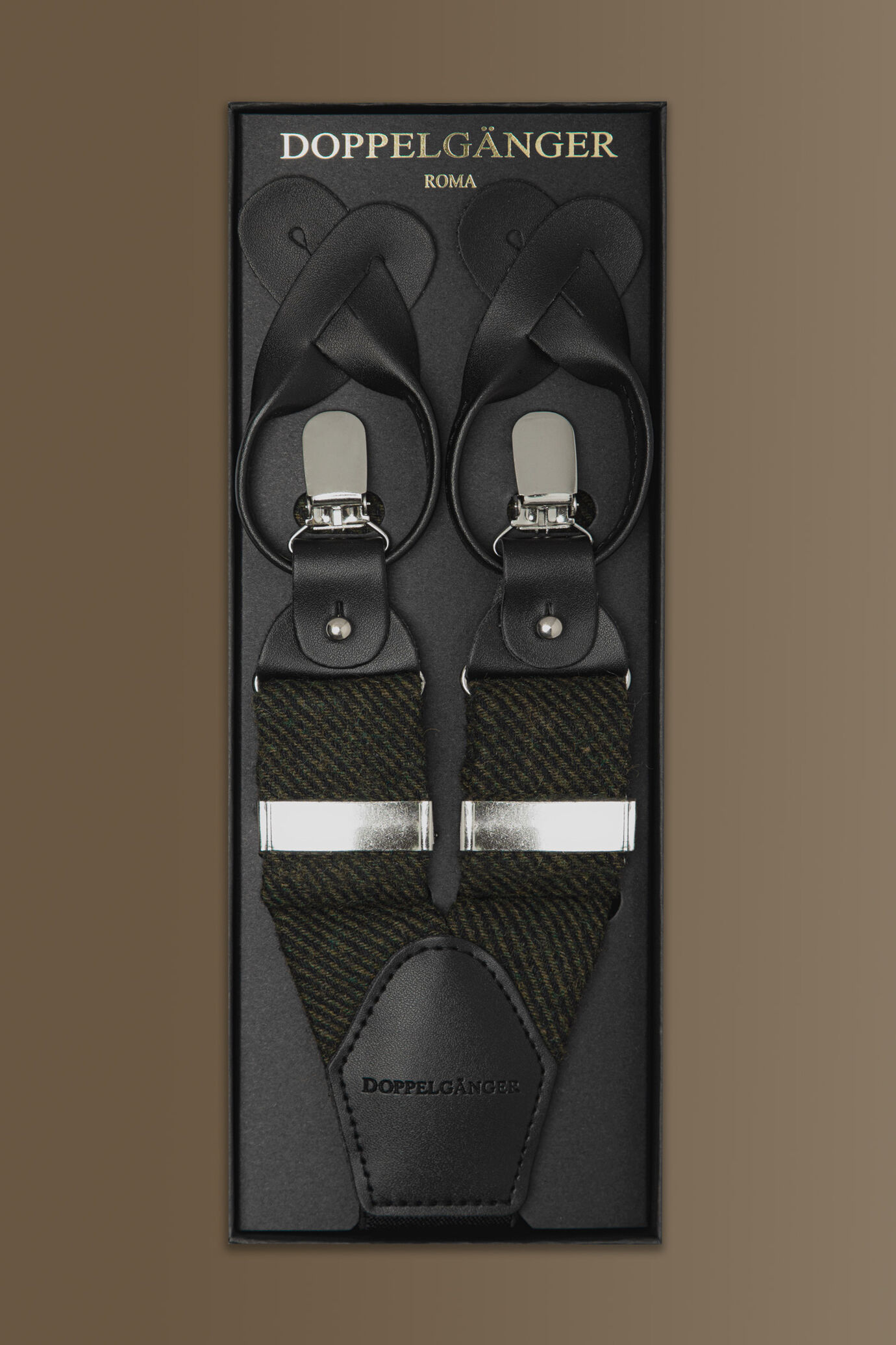 Suspenders - twill construction - wool blend image number 0
