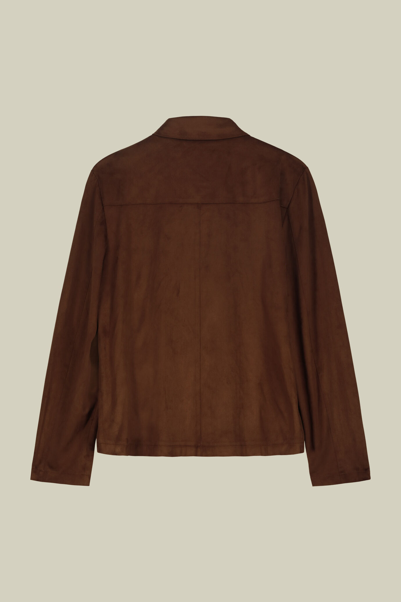 Unlined men's jacket with suede effect fabric image number 6