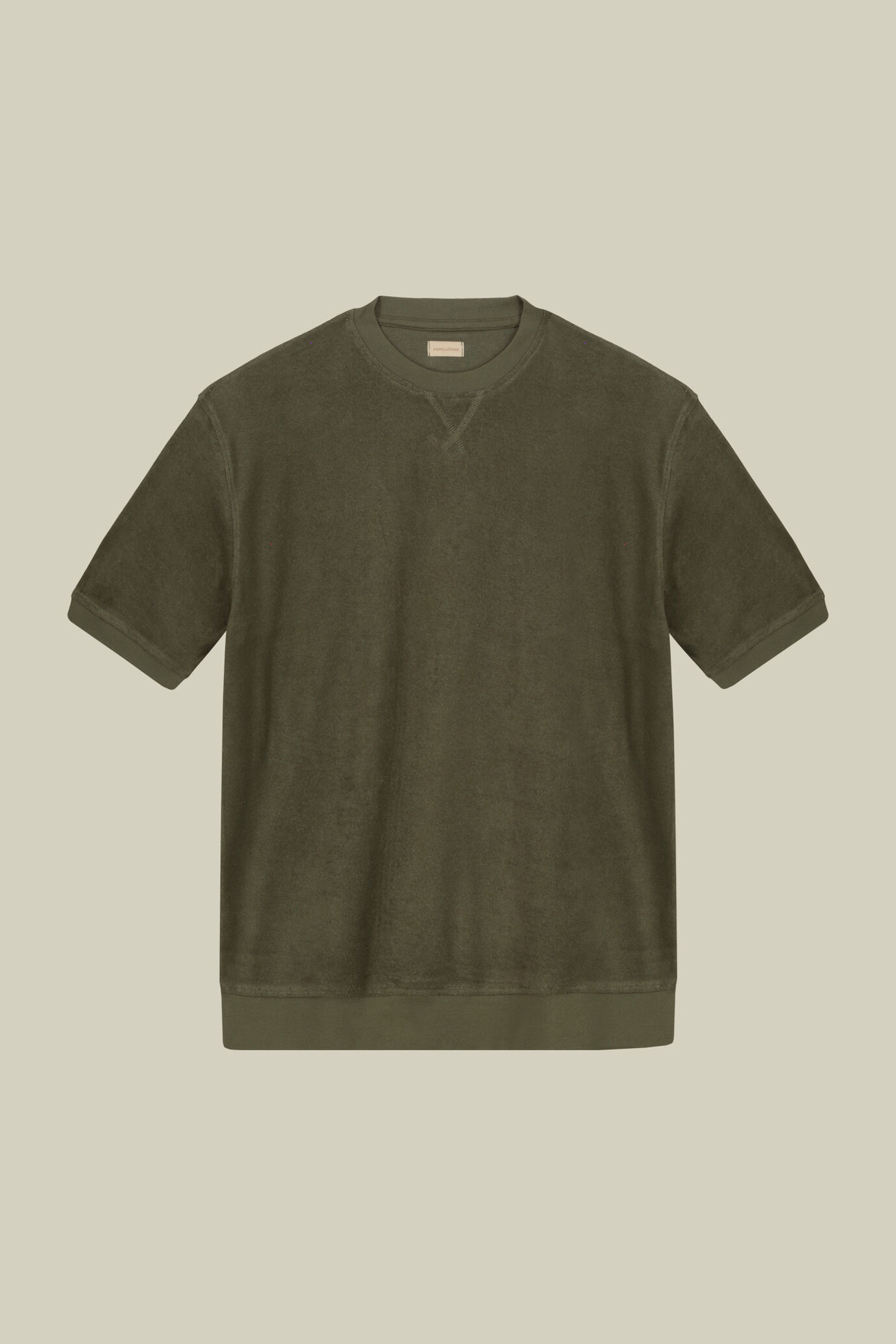 T-shirt uomo girocollo manica corta in spugna di cotone image number 4