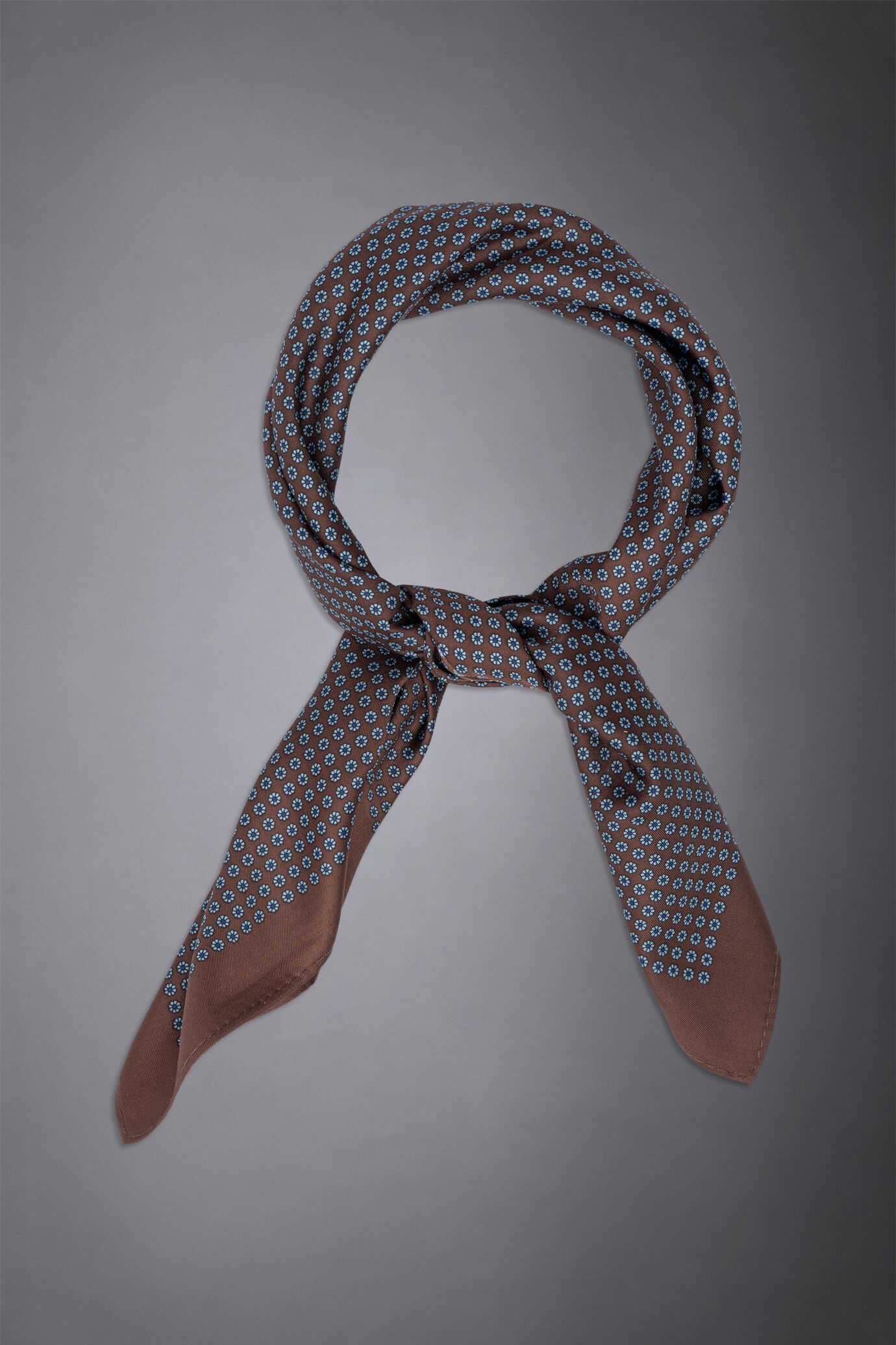 Men's patterned printed twill foulard