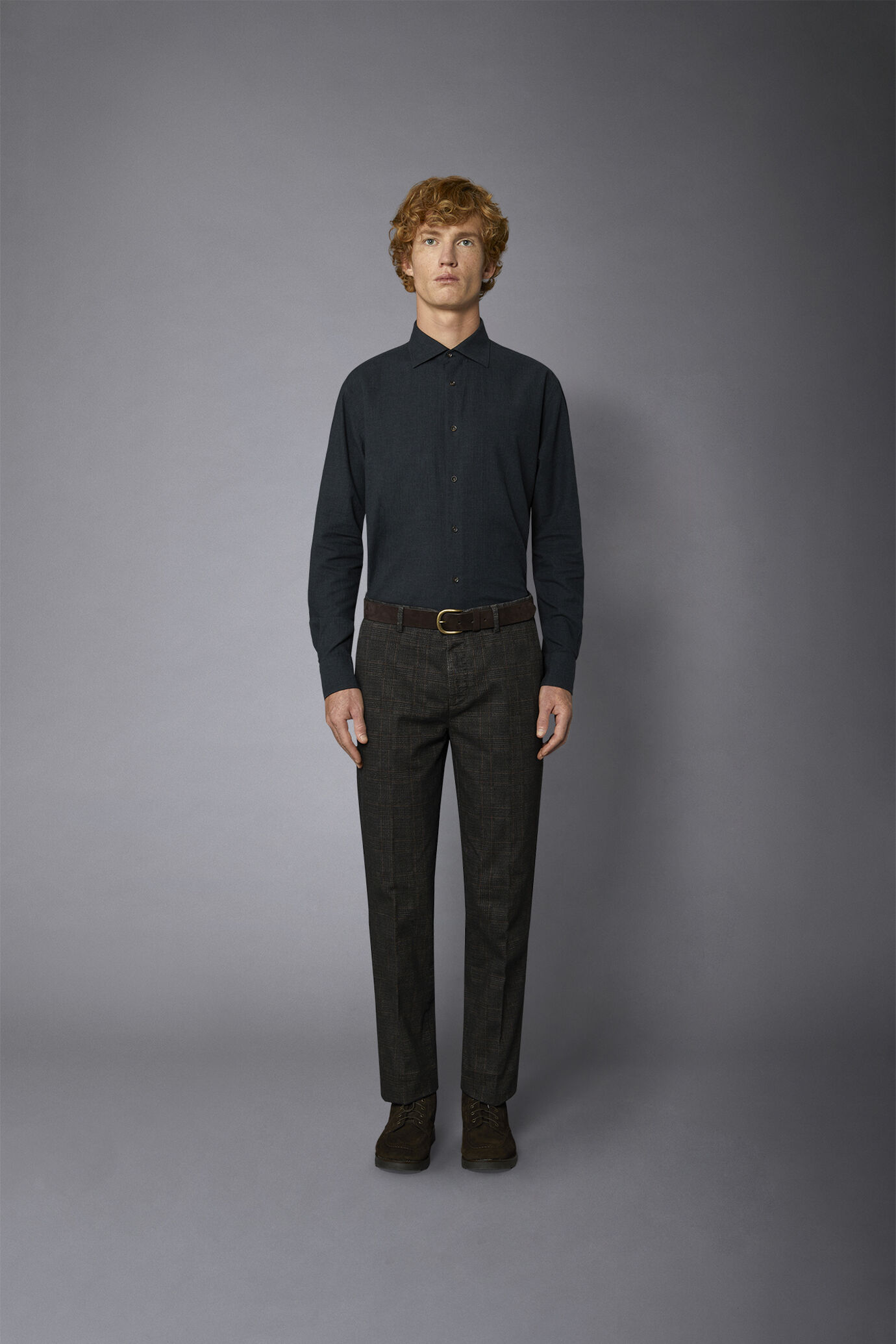 Pantalone chino uomo principe di galles regular fit image number 2