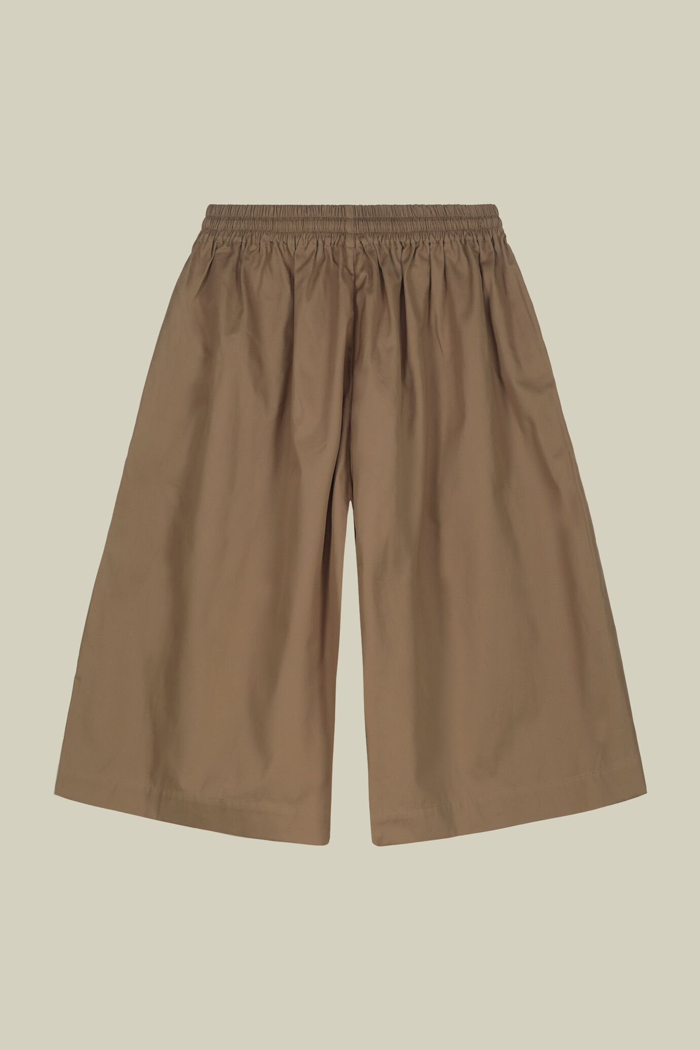 Long Bermuda skirt elastic waist 100% cotton image number 5