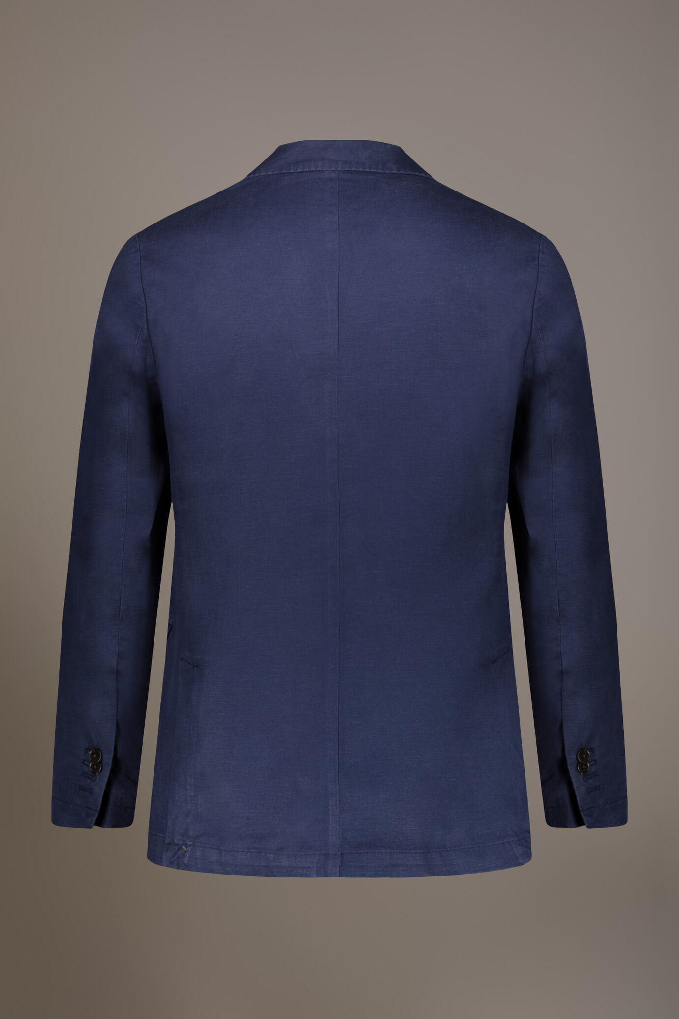 Single breasted linen blend jacket with flap pocket image number 4