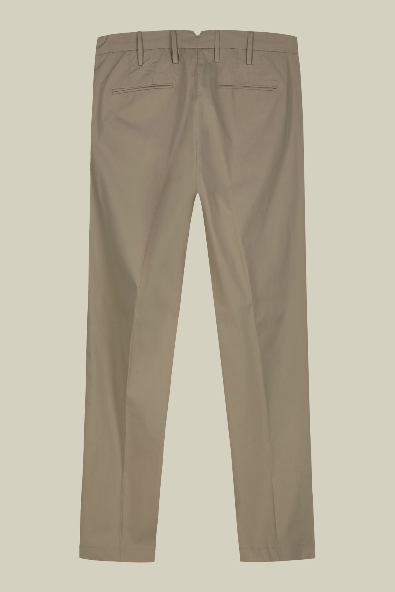 Men's trousers in light cotton with two small pleats and concealed button image number 5