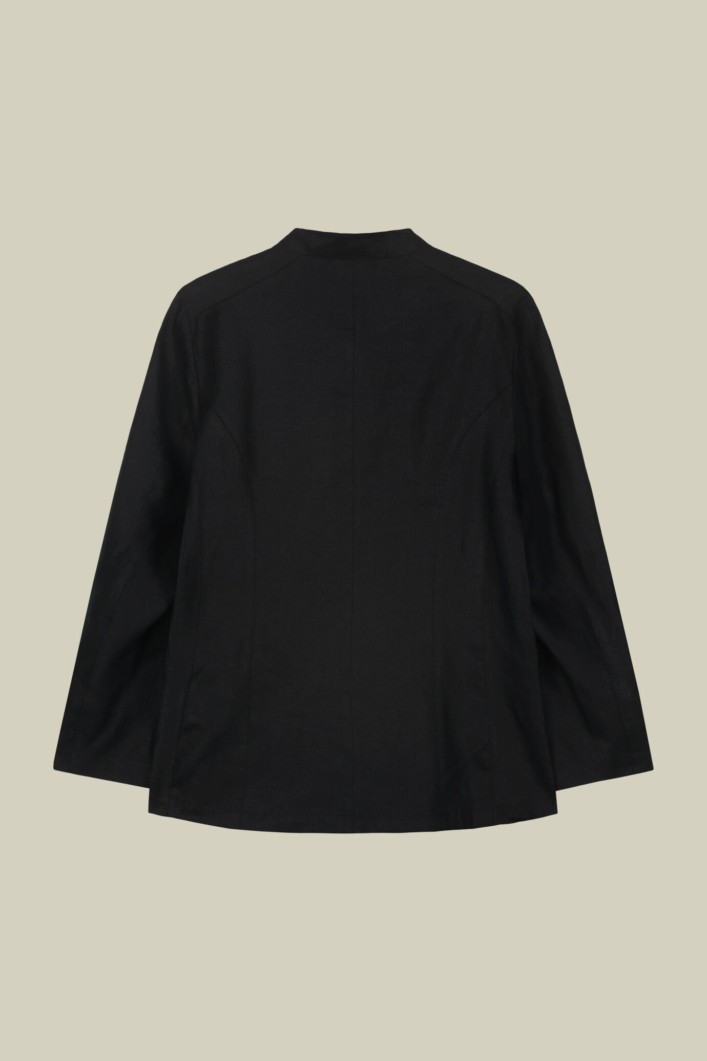 Giacca donna monopetto con collo coreano 100% lino image number 5