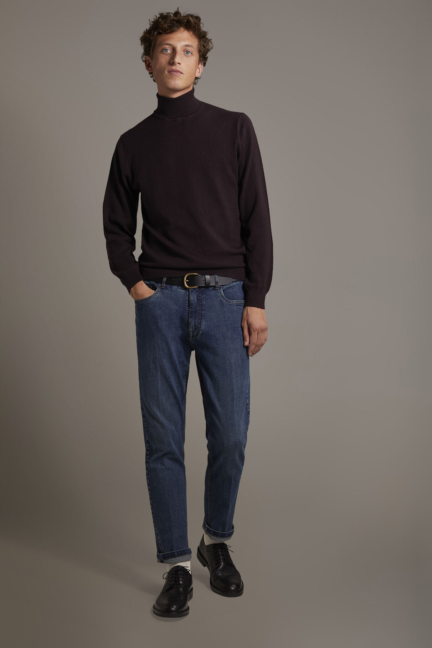 Jeans uomo 5 tasche regular fit tessuto denim image number 1