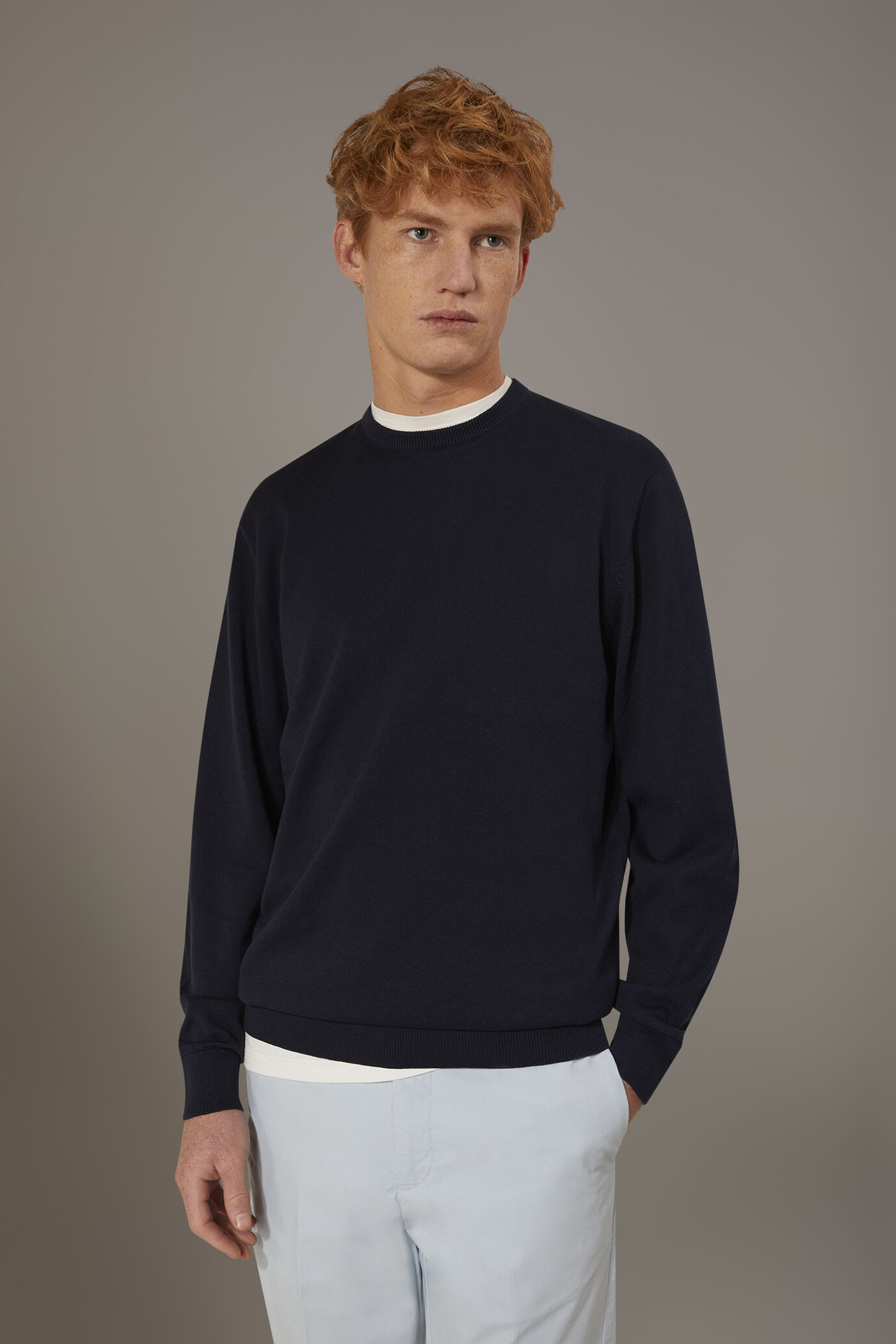 Maglia girocollo 100% cotone image number 1